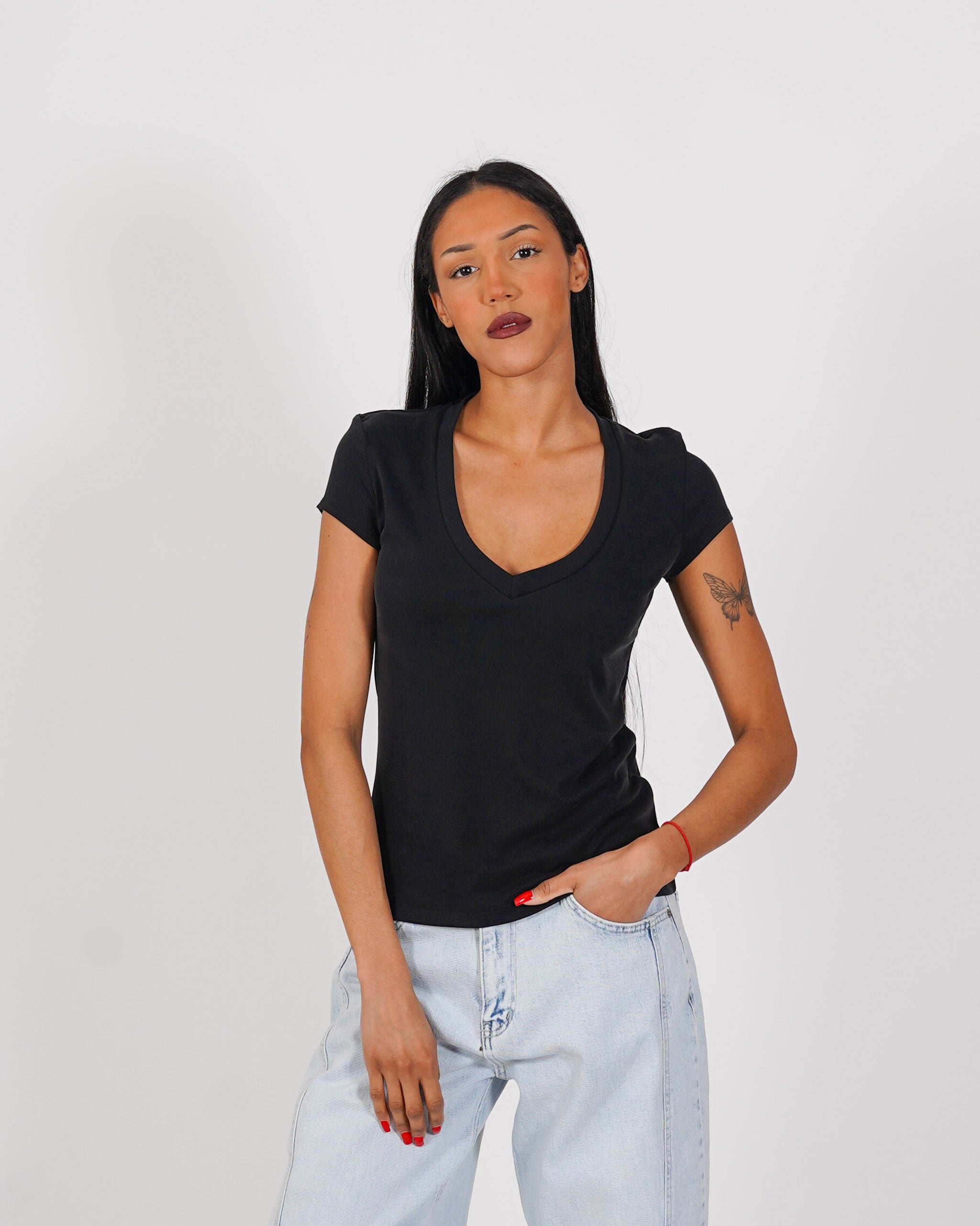 Shirt scollo a v regular fit - Danica