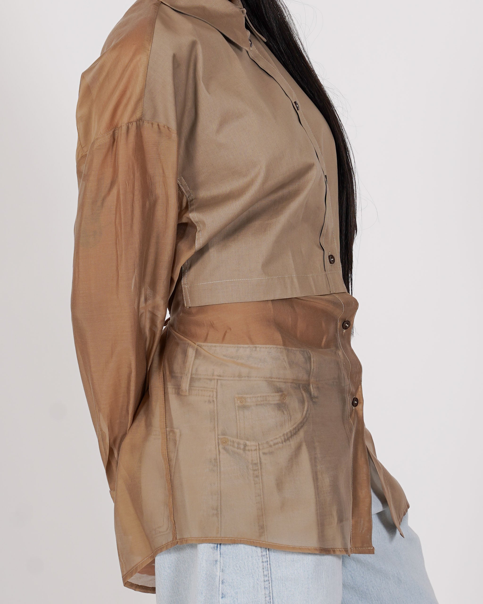 Camicia doppio tessuto con coulisse sul retro - Difesa