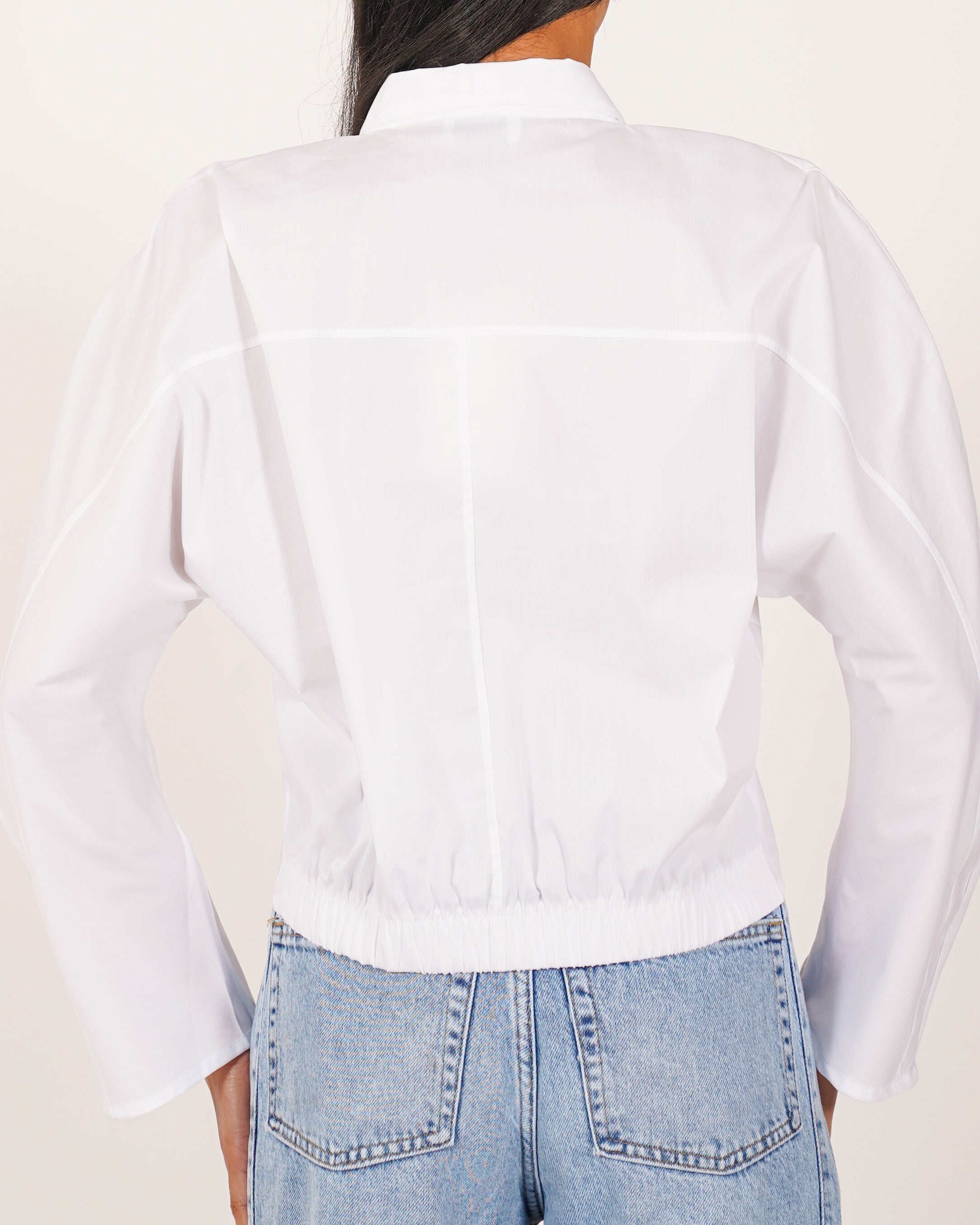 Blusa scollo a v in cotone - Bruciata