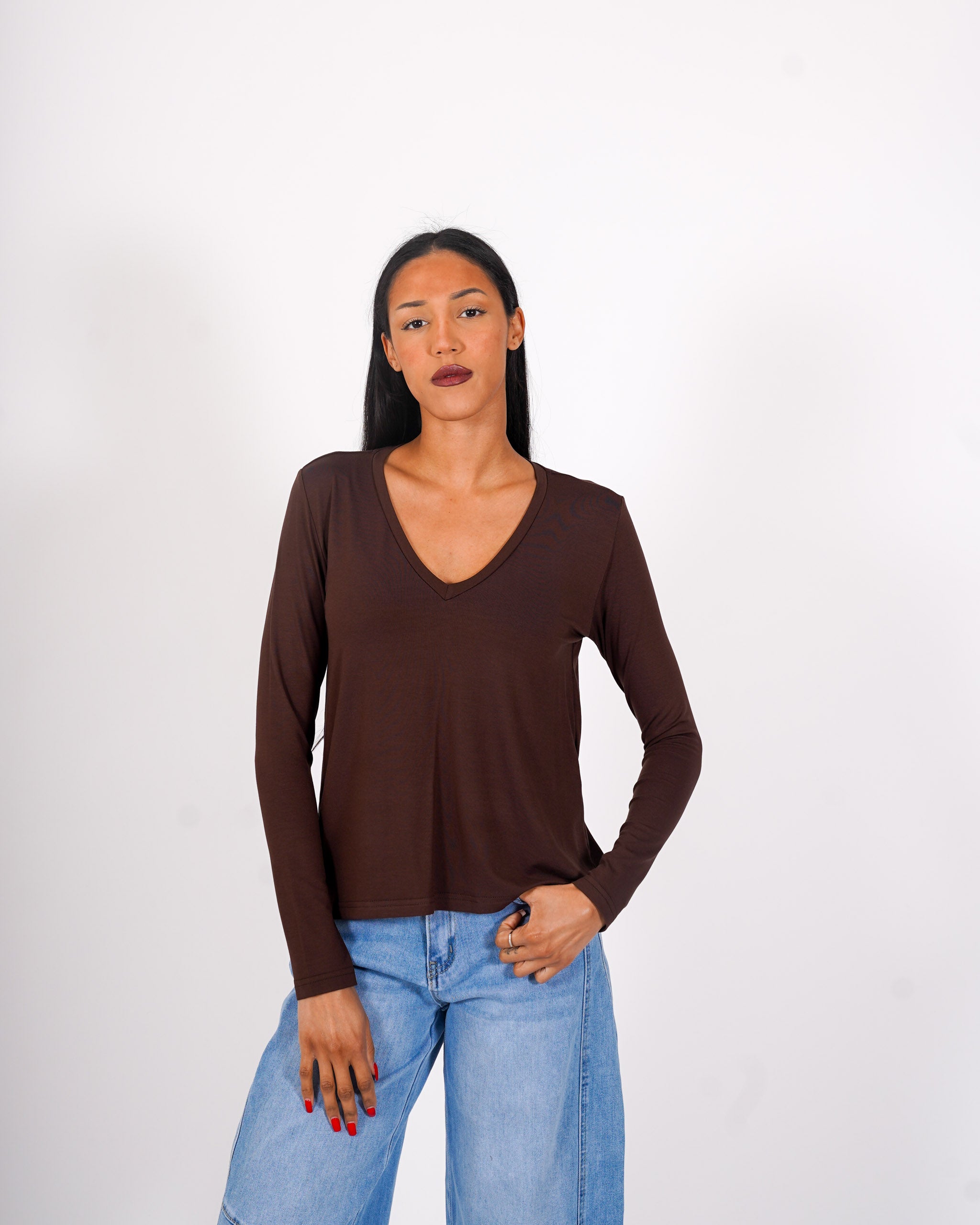 Shirt scollo a v regular fit - Brescia