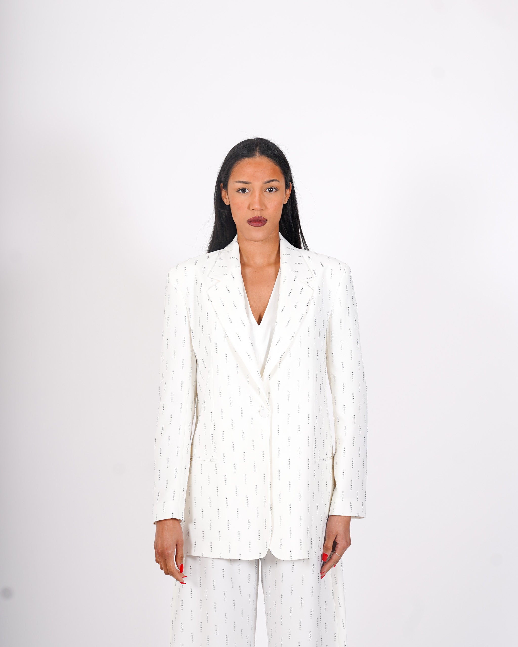 Giacca over monopetto con applicazioni - Adele