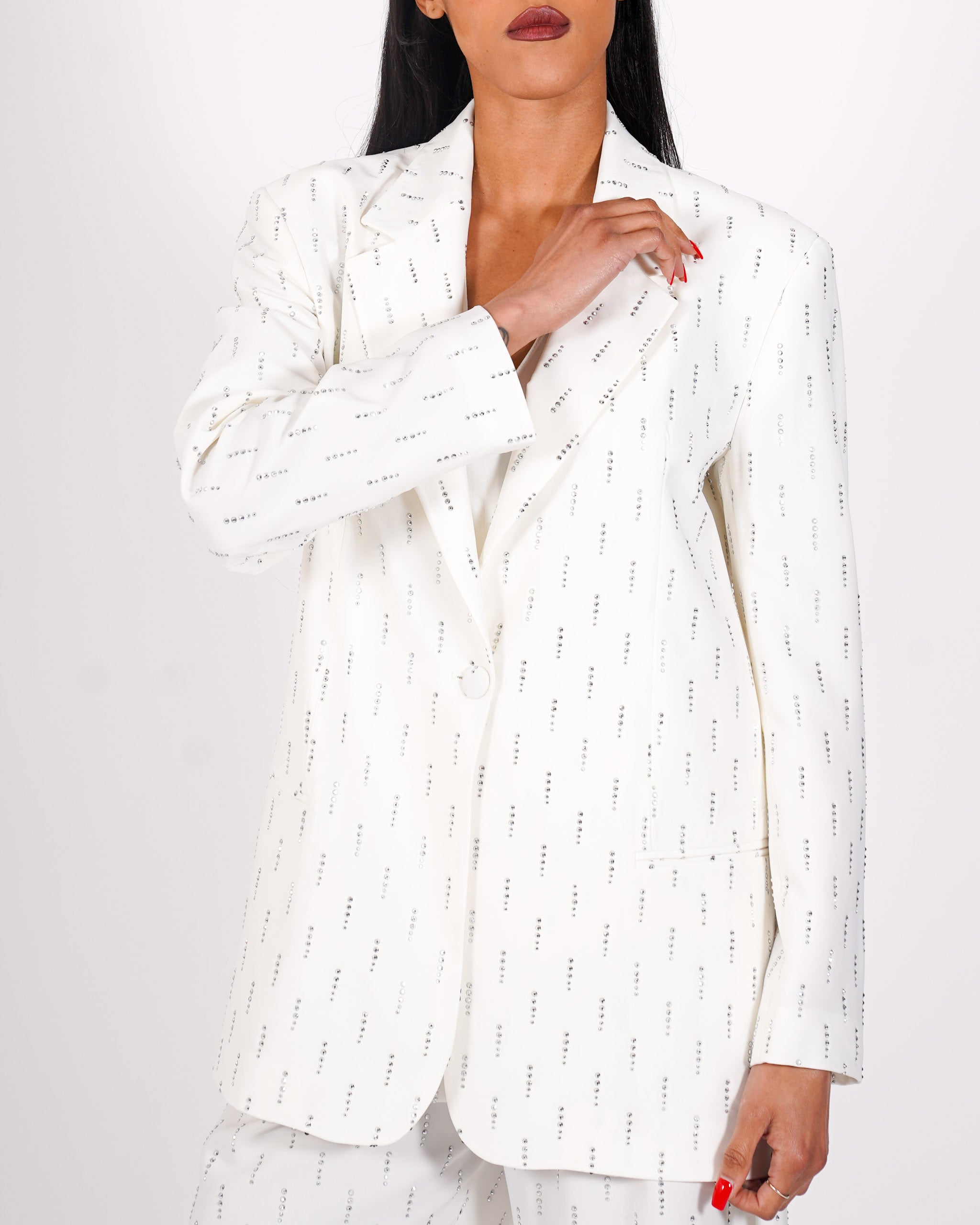 Giacca over monopetto con applicazioni - Adele