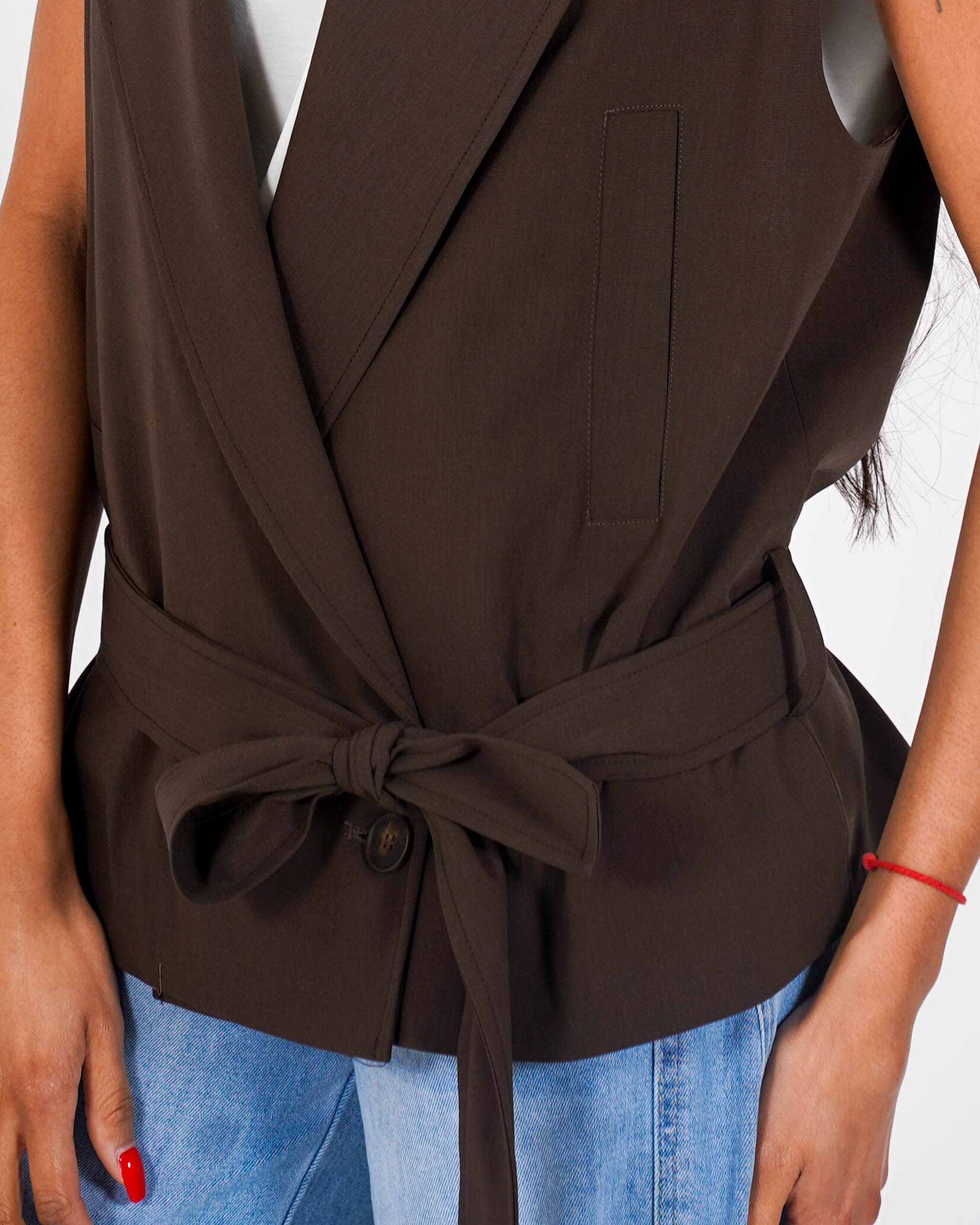 Gilet doppio petto con cintura - Maniaca