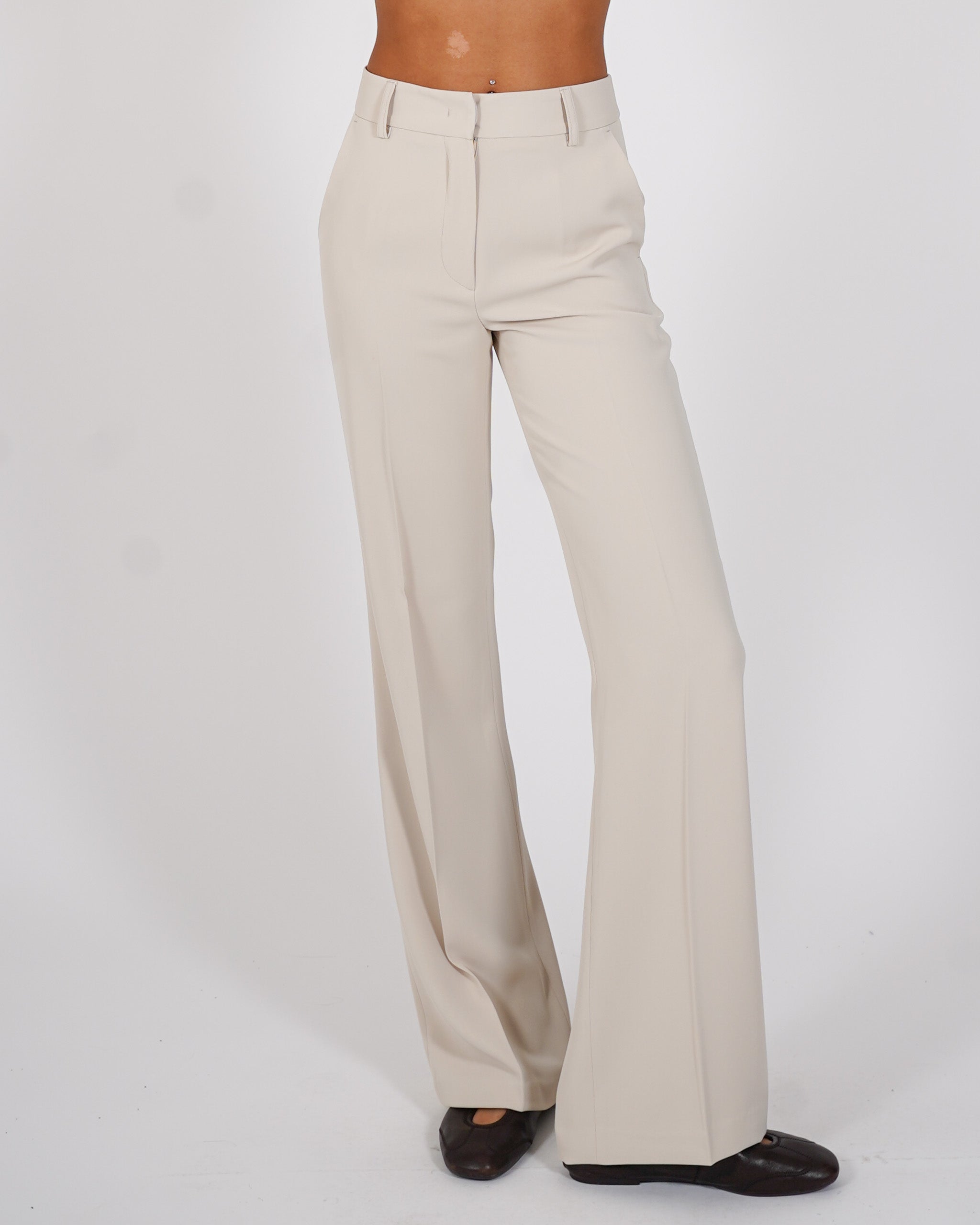 Pantaloni palazzo vita alta - Piegata