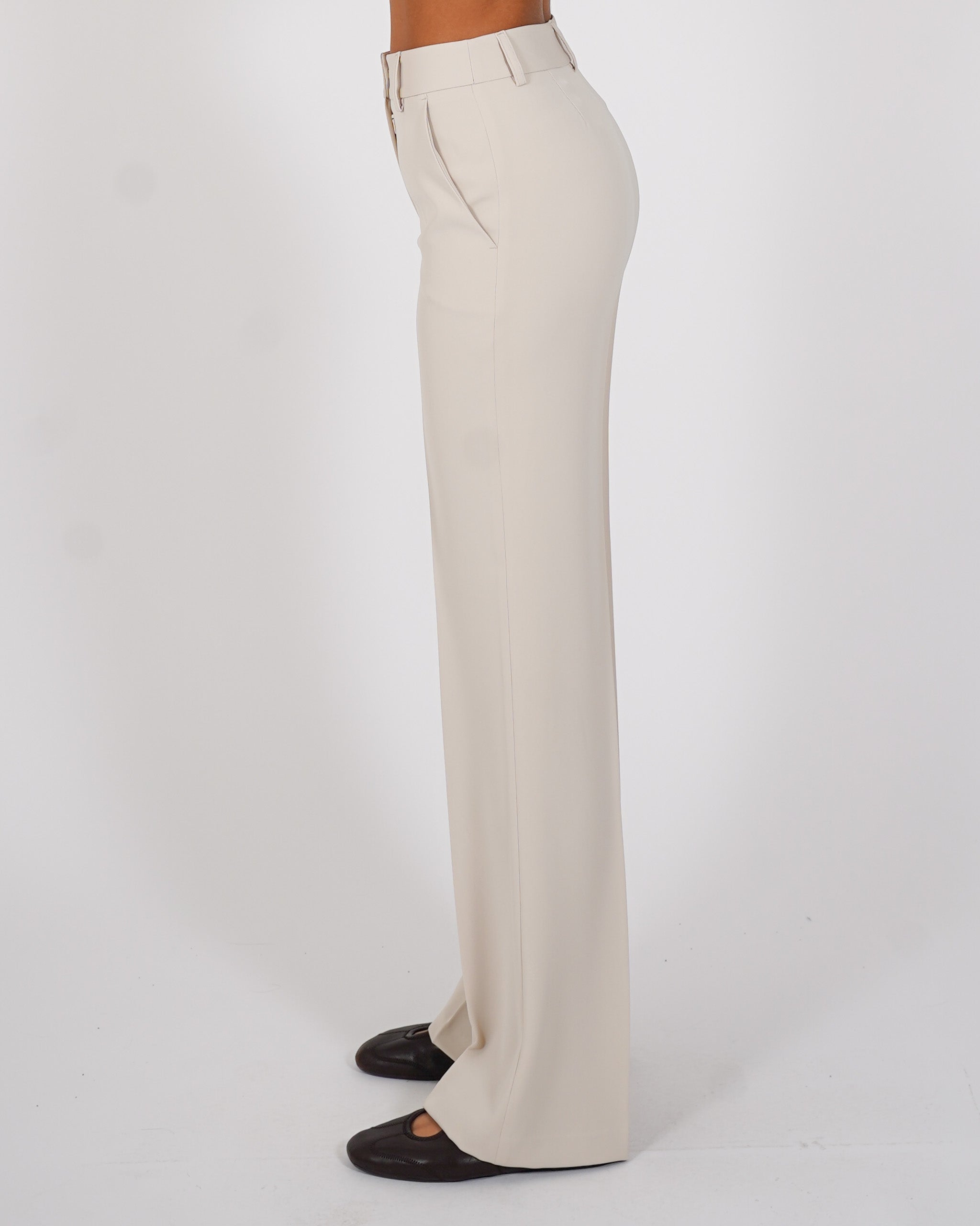 Pantaloni palazzo vita alta - Piegata