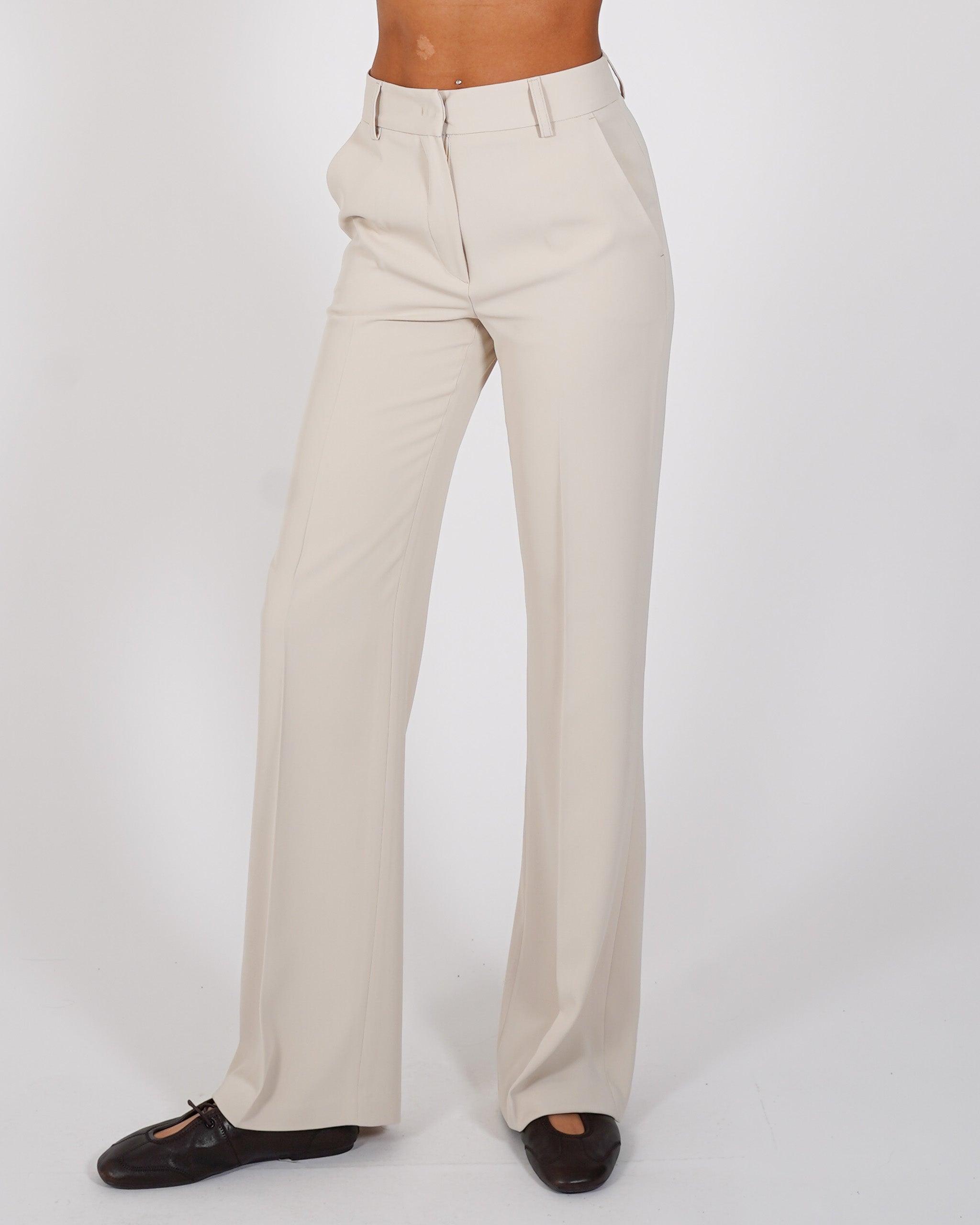 Pantaloni palazzo vita alta - Piegata