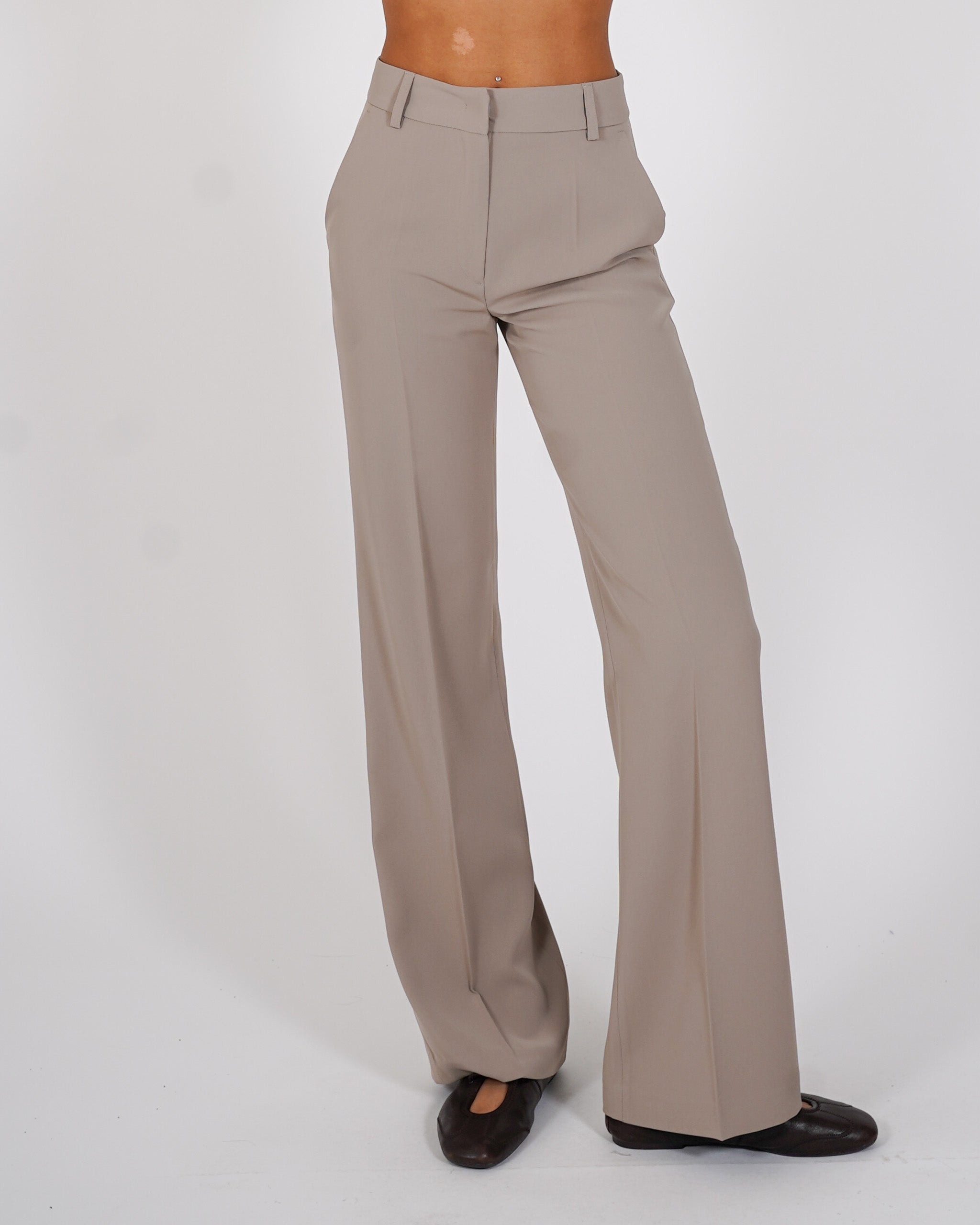 Pantaloni palazzo vita alta - Piegata