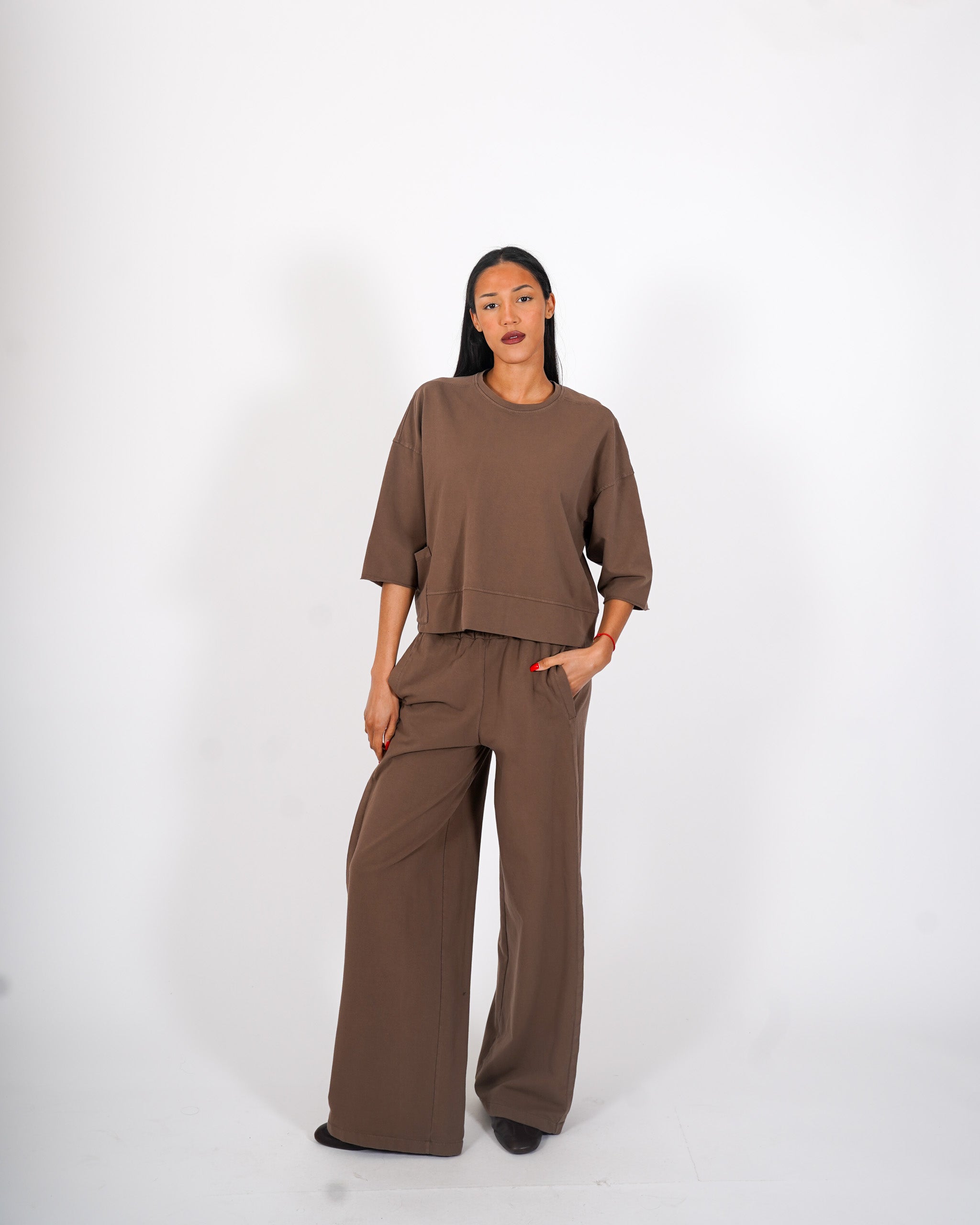 Pantaloni felpa con elastico - Panacea