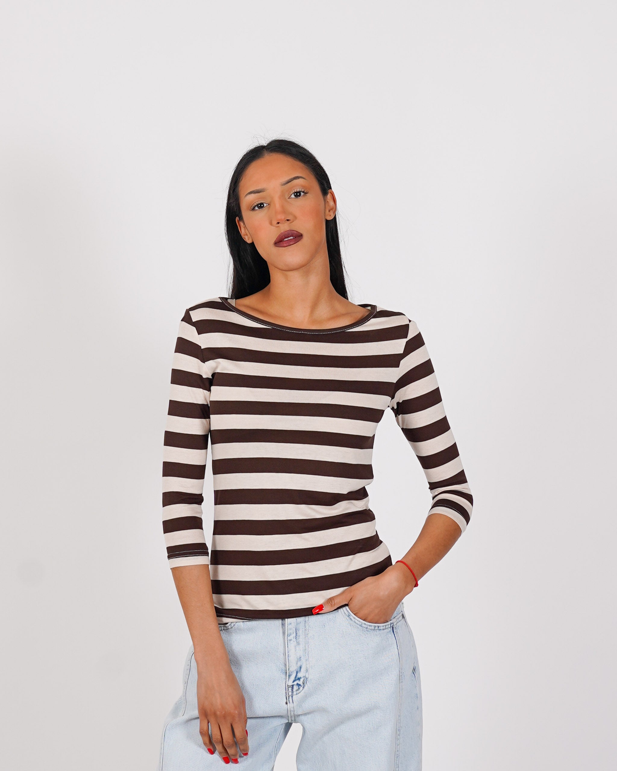 Shirt girocollo rigata regular fit - Vienna