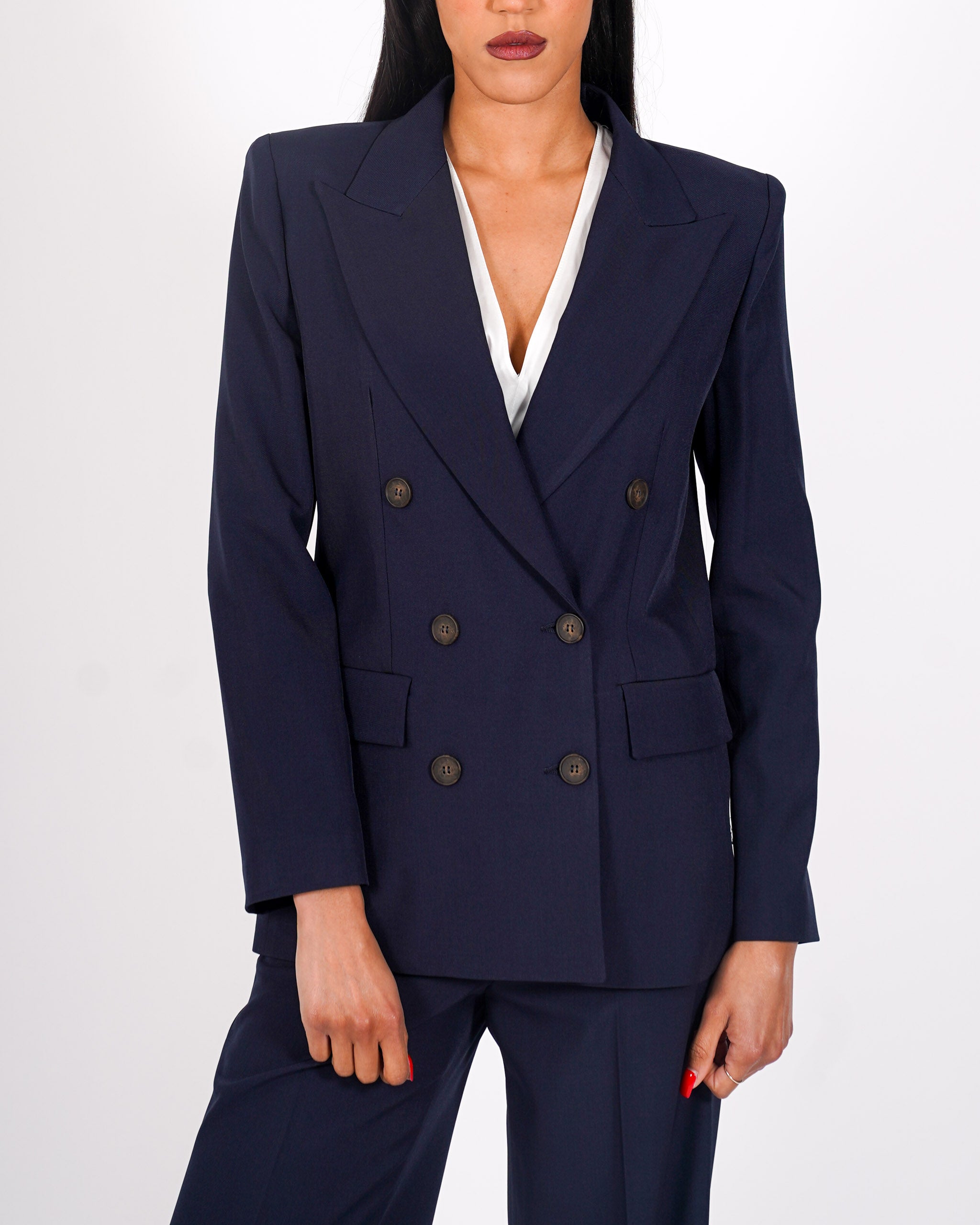 Giacca doppio petto con sei bottoni in ecofibra - Tiffany