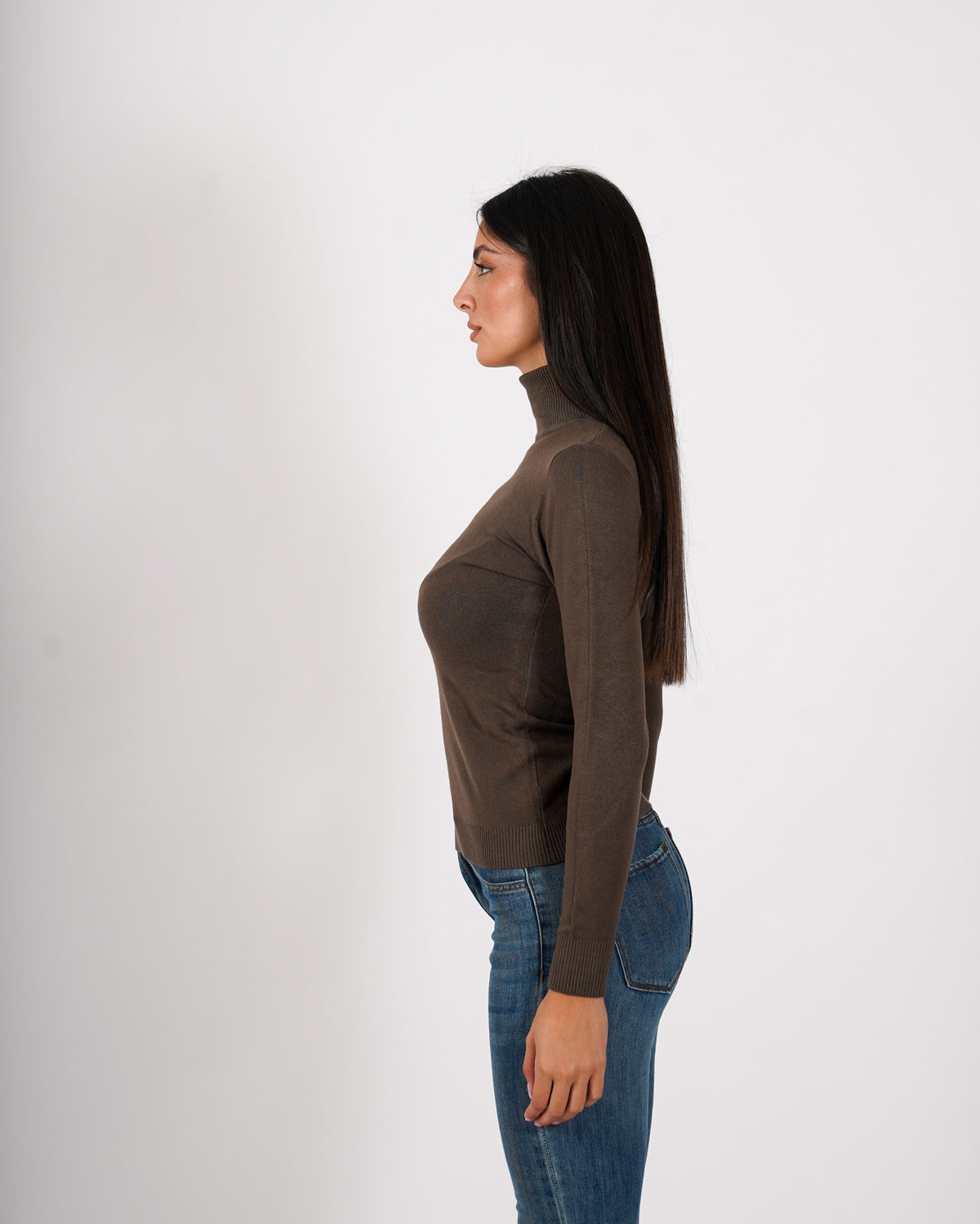 Maglia collo alto in mano viscosa - Tabaccaio