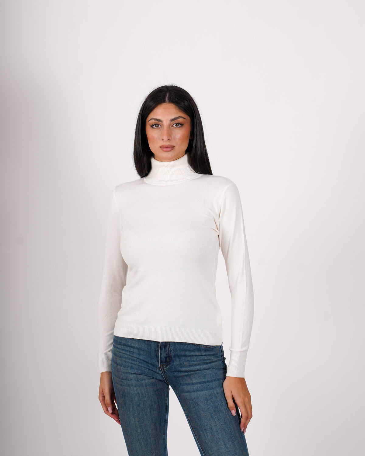 Maglia collo alto in mano viscosa - Tabaccaio