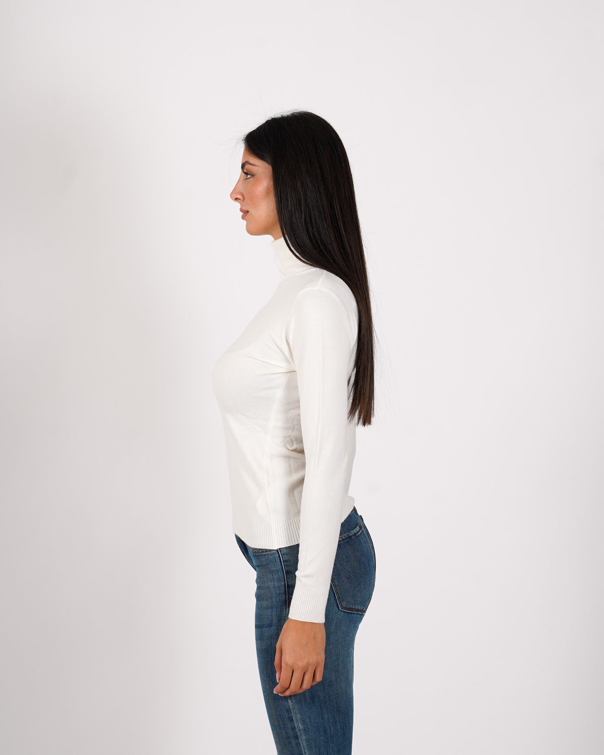 Maglia collo alto in mano viscosa - Tabaccaio