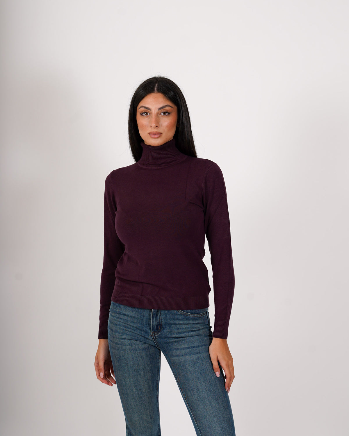 Maglia collo alto in mano viscosa - Tabaccaio
