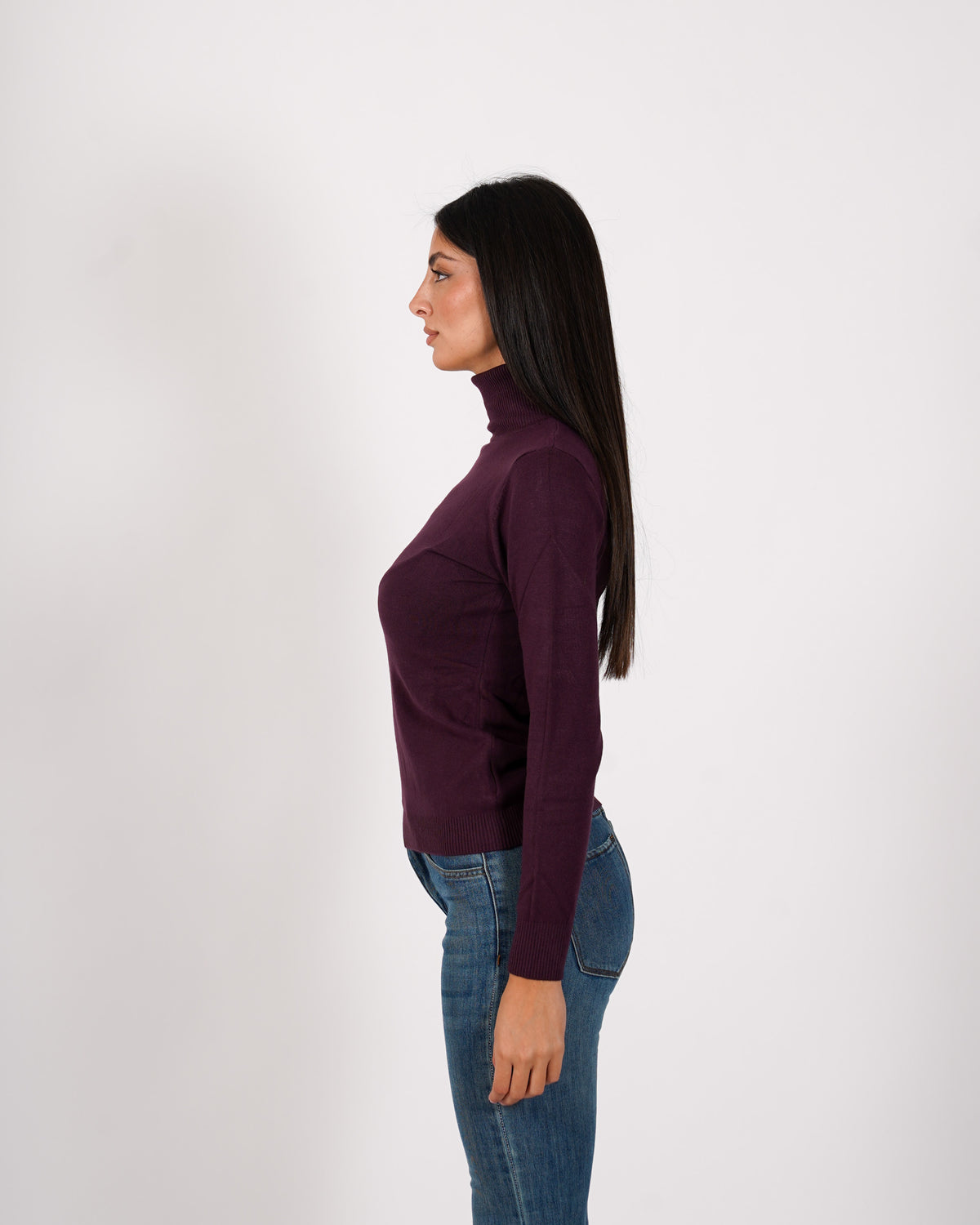 Maglia collo alto in mano viscosa - Tabaccaio
