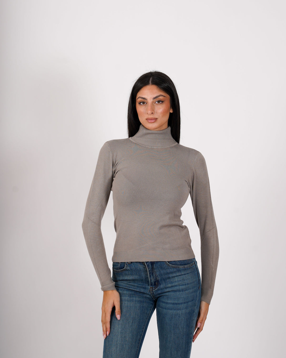 Maglia collo alto in mano viscosa - Tabaccaio