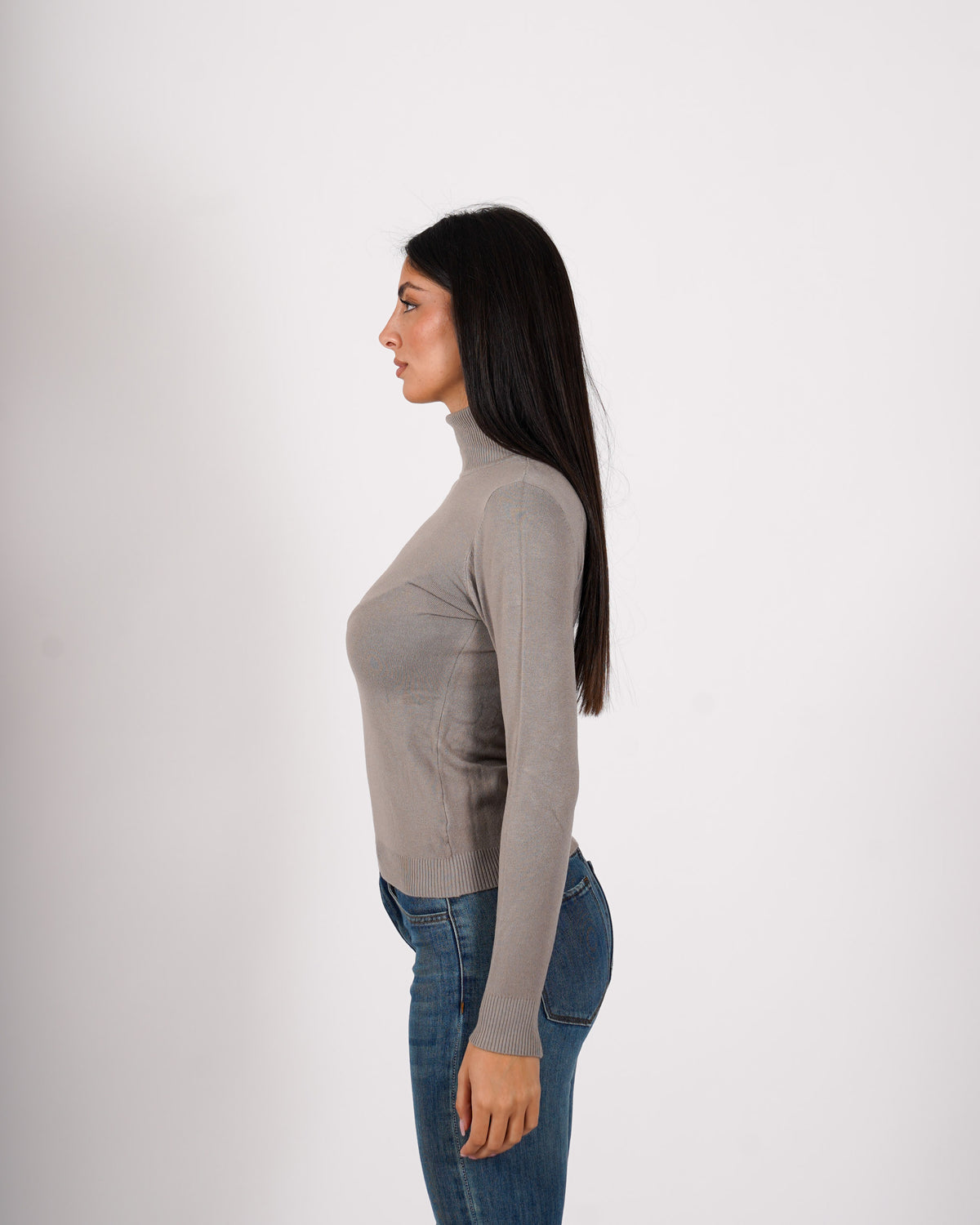 Maglia collo alto in mano viscosa - Tabaccaio