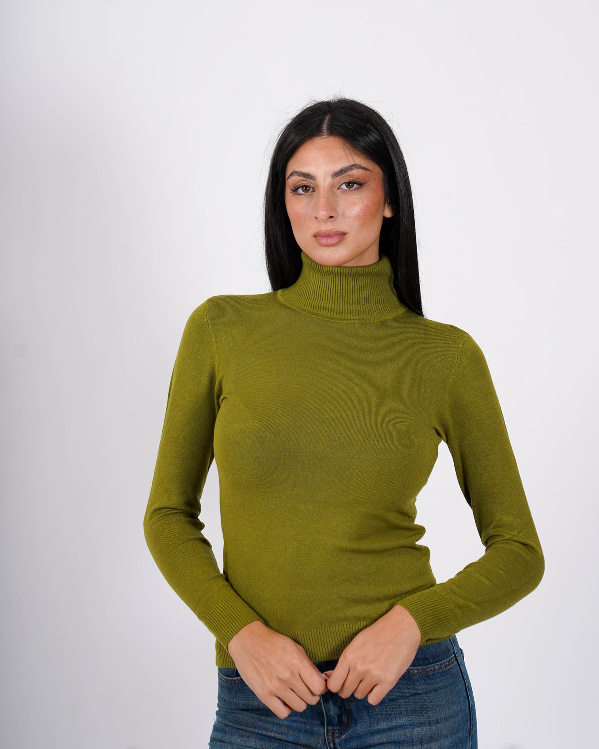 Maglia collo alto in mano viscosa - Tabaccaio