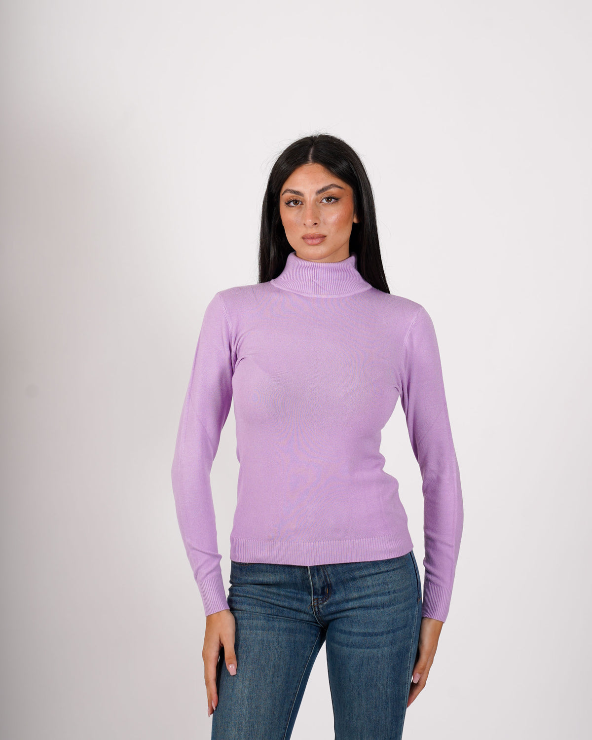 Maglia collo alto in mano viscosa - Tabaccaio