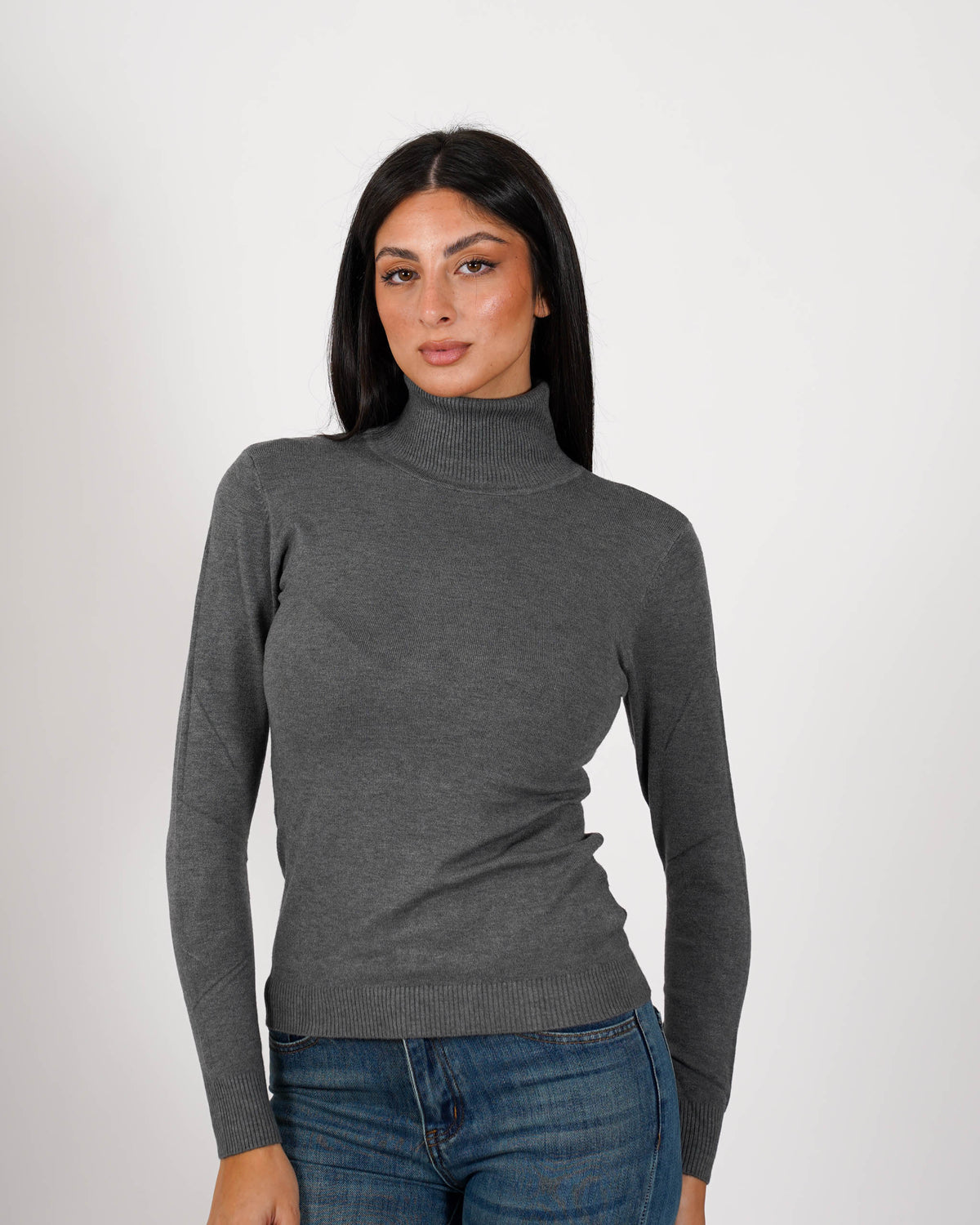 Maglia collo alto in mano viscosa - Tabaccaio
