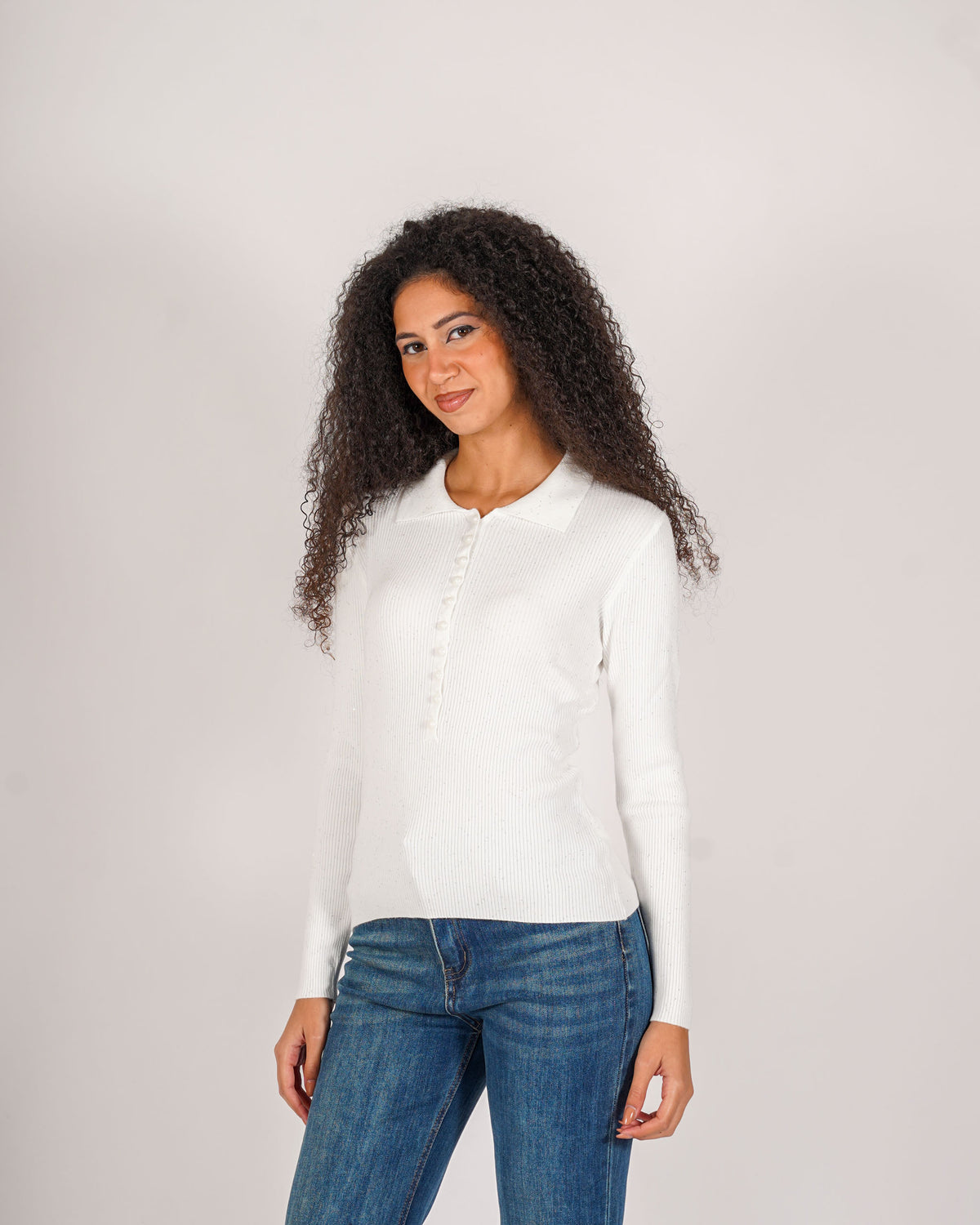 Polo in maglia full paillettes - Mariella