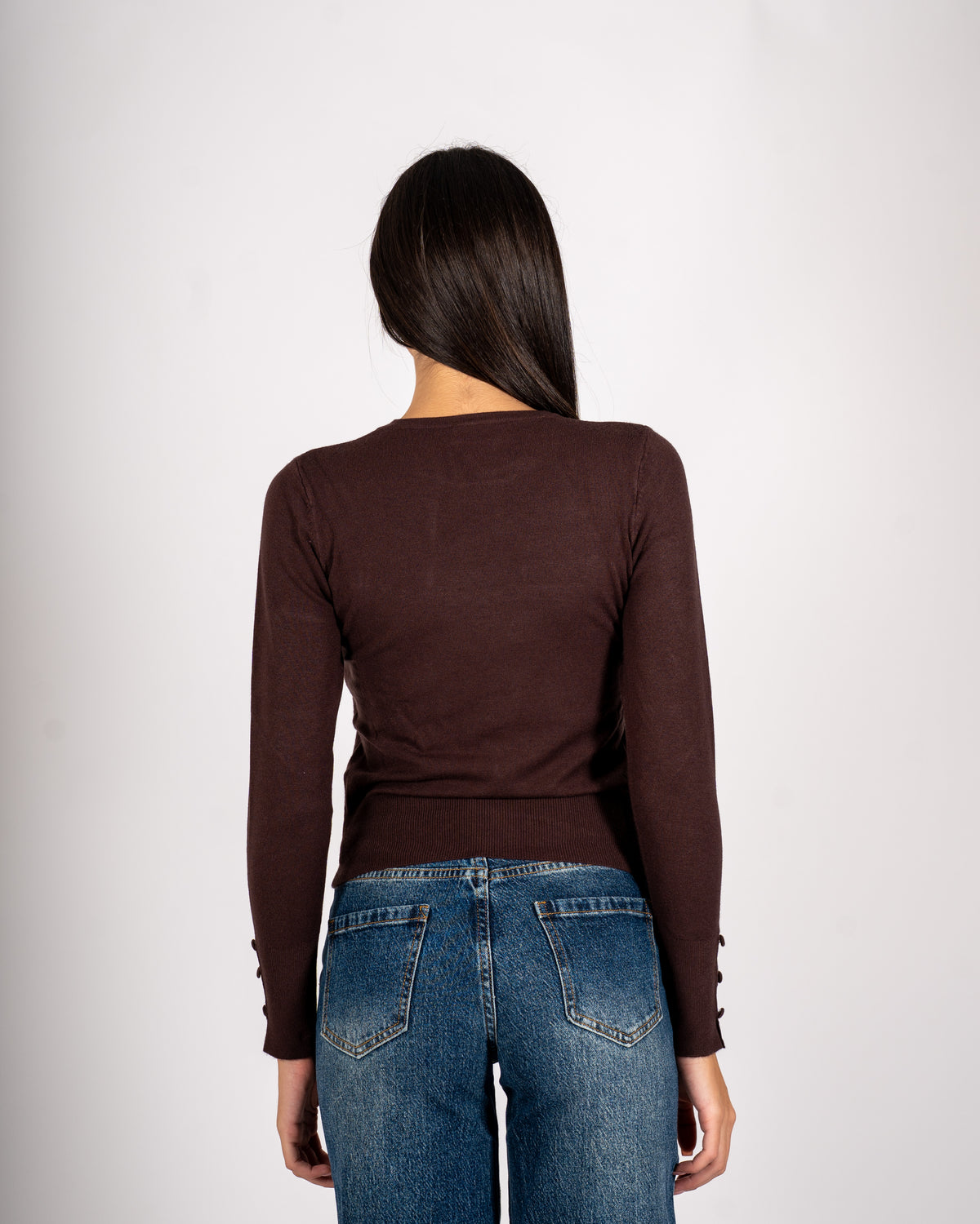 Maglia girocollo slim fit in mano viscosa - Canapa
