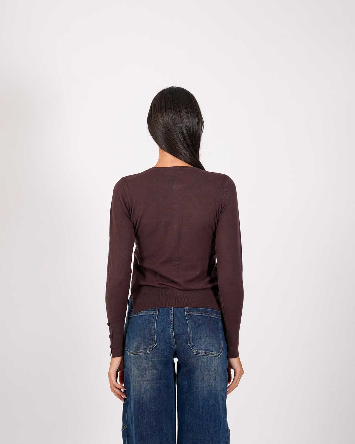 Cardigan in maglia con bottoni tono su tono - Miglio