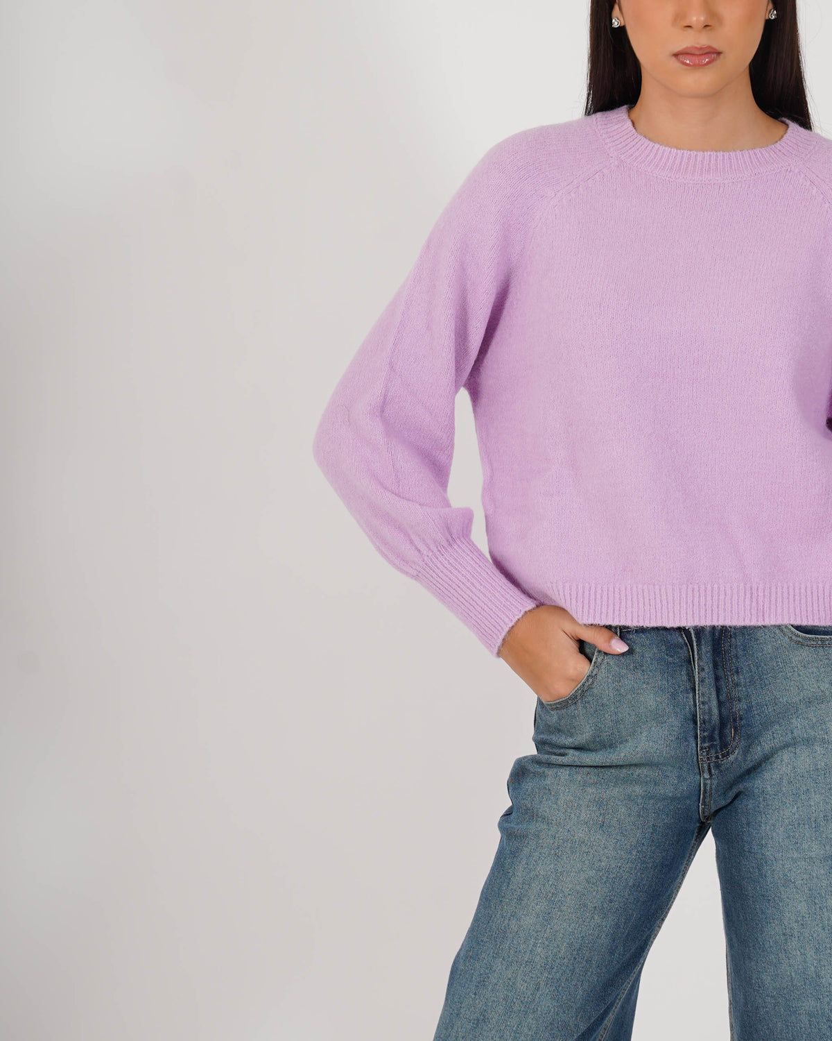 Maglia girocollo in mano mohair - Bisaccia