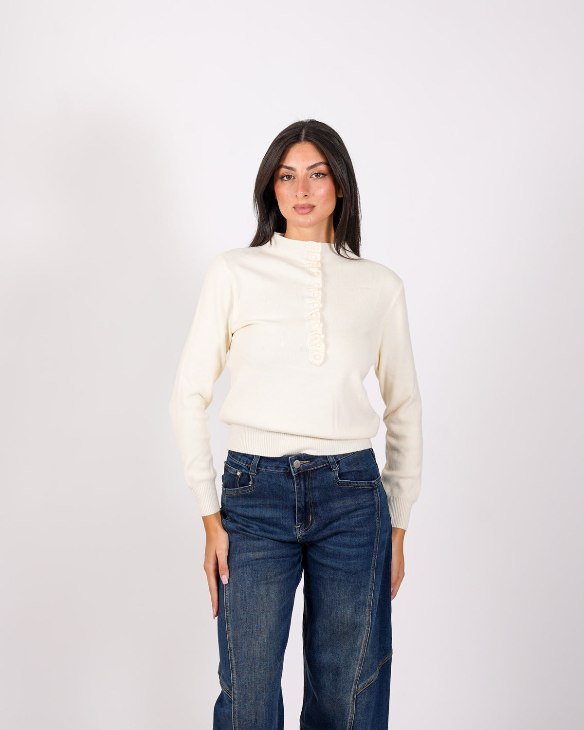 Cardigan slim con profilo in contrasto - Aguilera
