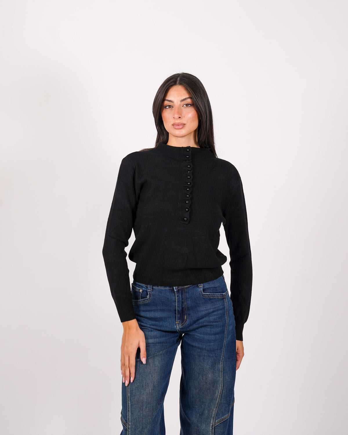 Cardigan slim con profilo in contrasto - Aguilera