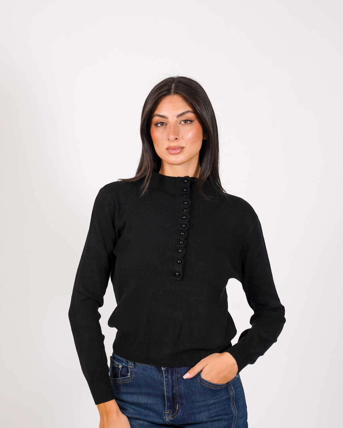 Cardigan slim con profilo in contrasto - Aguilera
