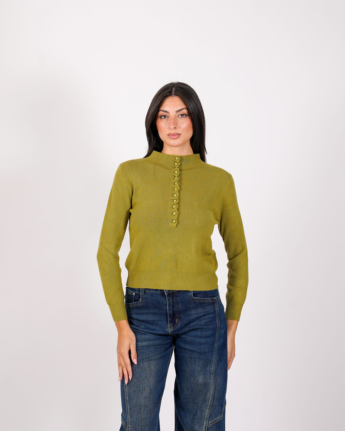 Cardigan slim con profilo in contrasto - Aguilera