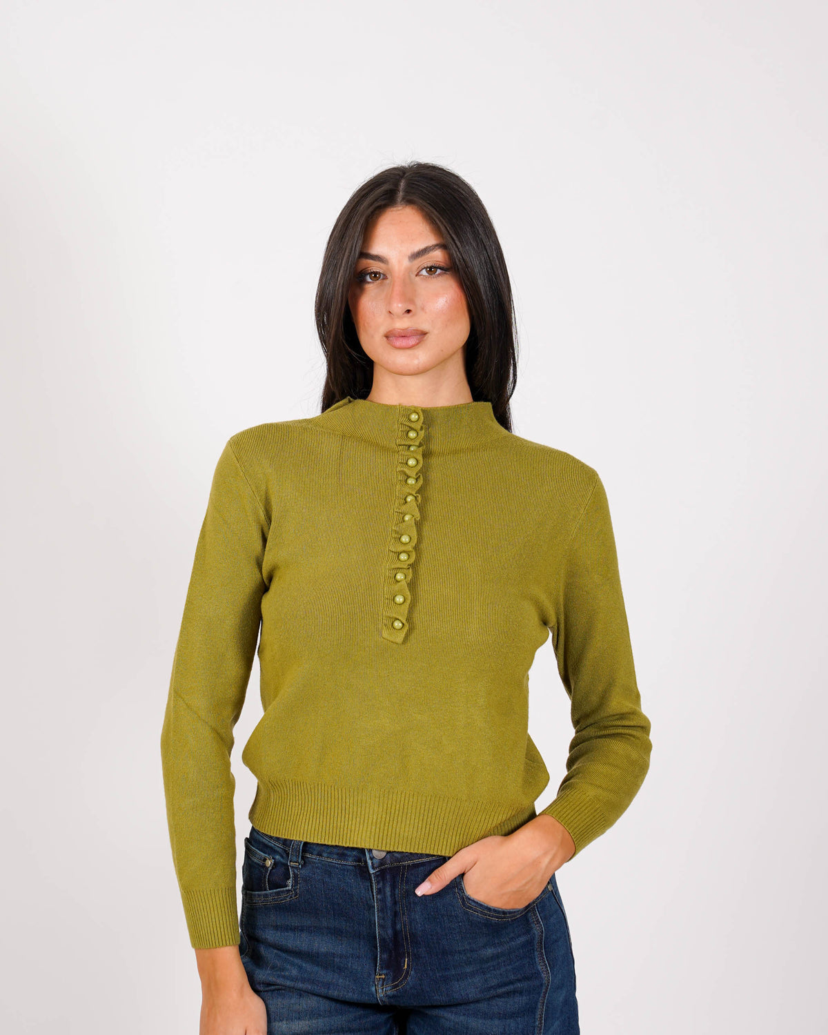 Cardigan slim con profilo in contrasto - Aguilera