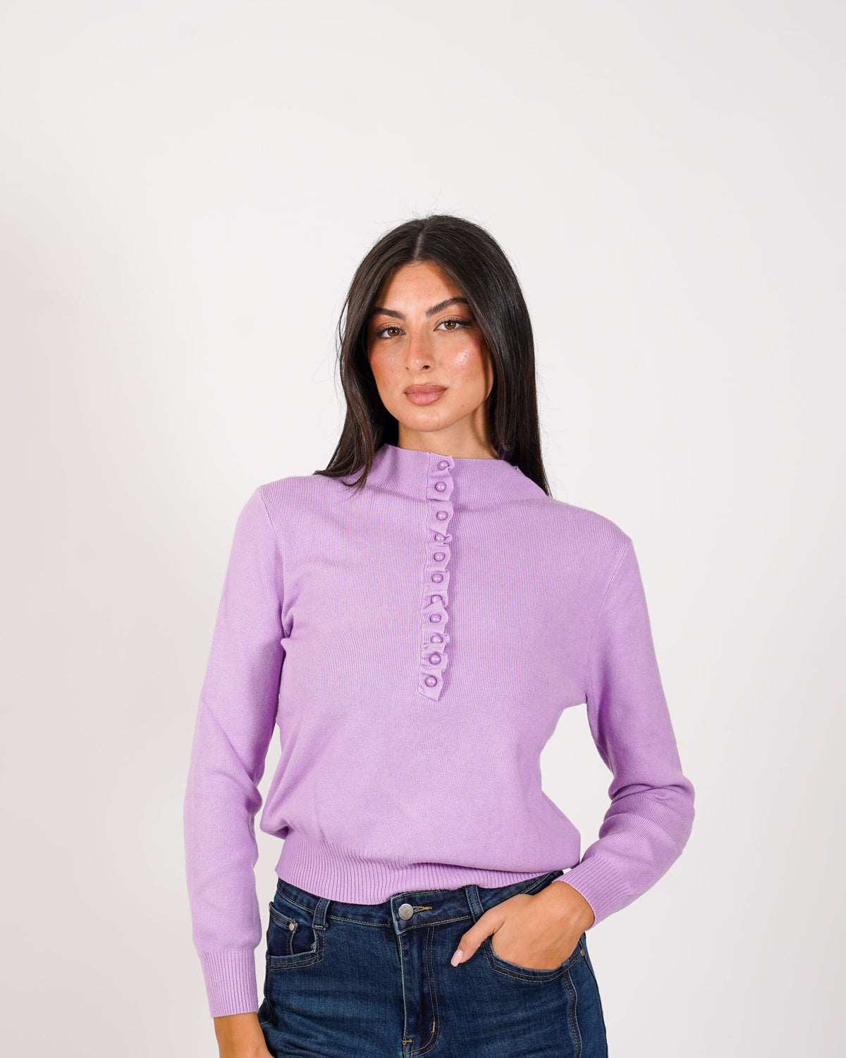 Cardigan slim con profilo in contrasto - Aguilera