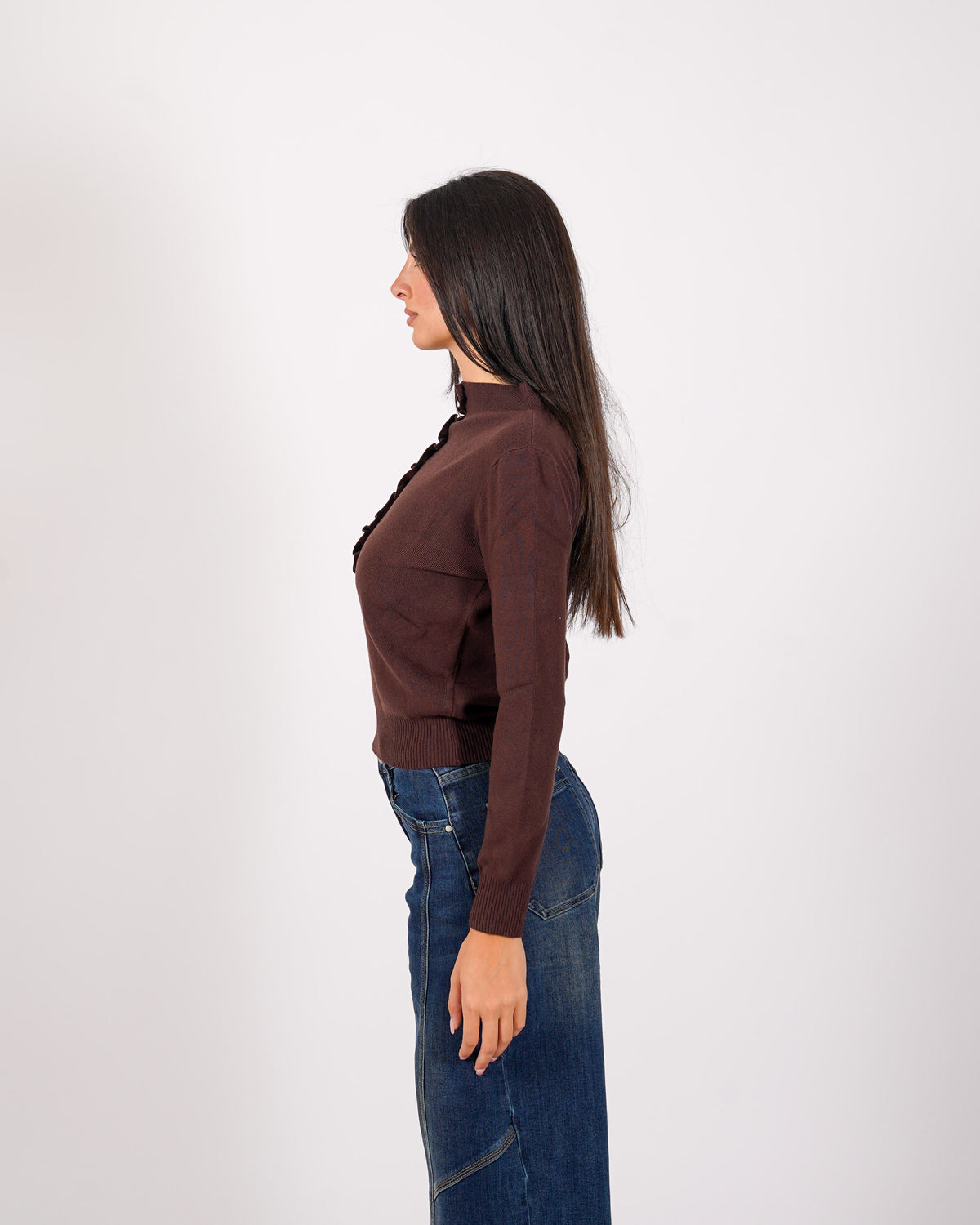 Cardigan slim con profilo in contrasto - Aguilera