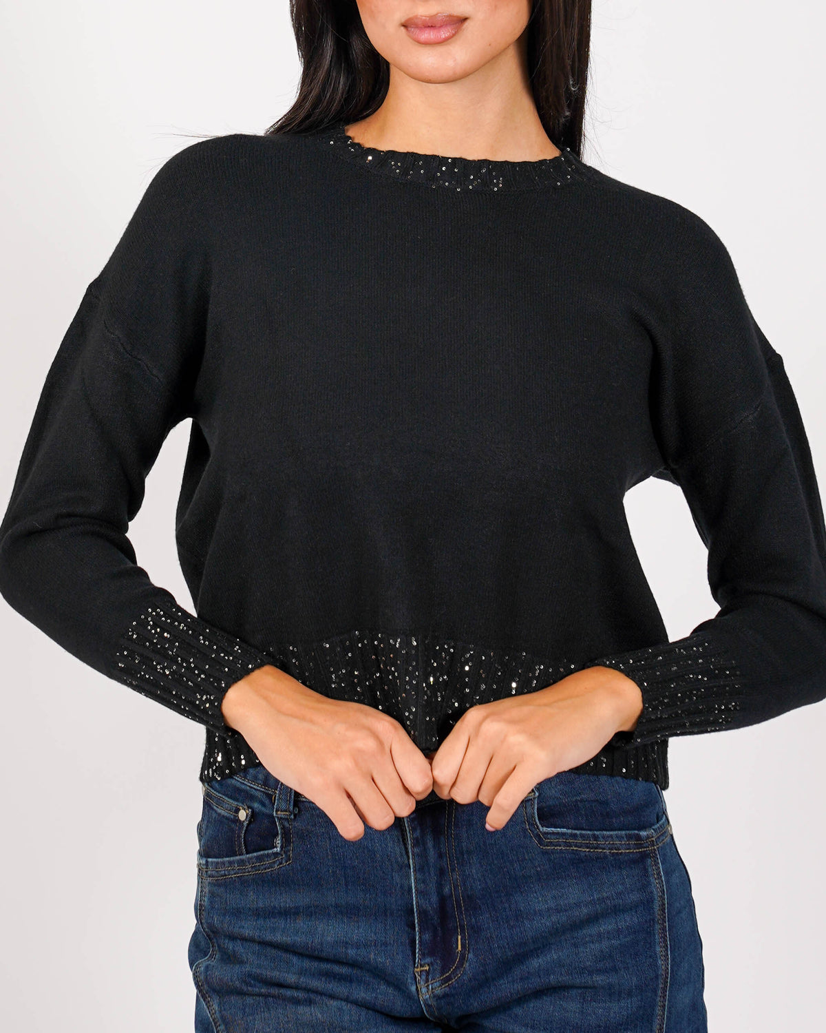 Maglia girocollo con dettagli in lurex - Sarda
