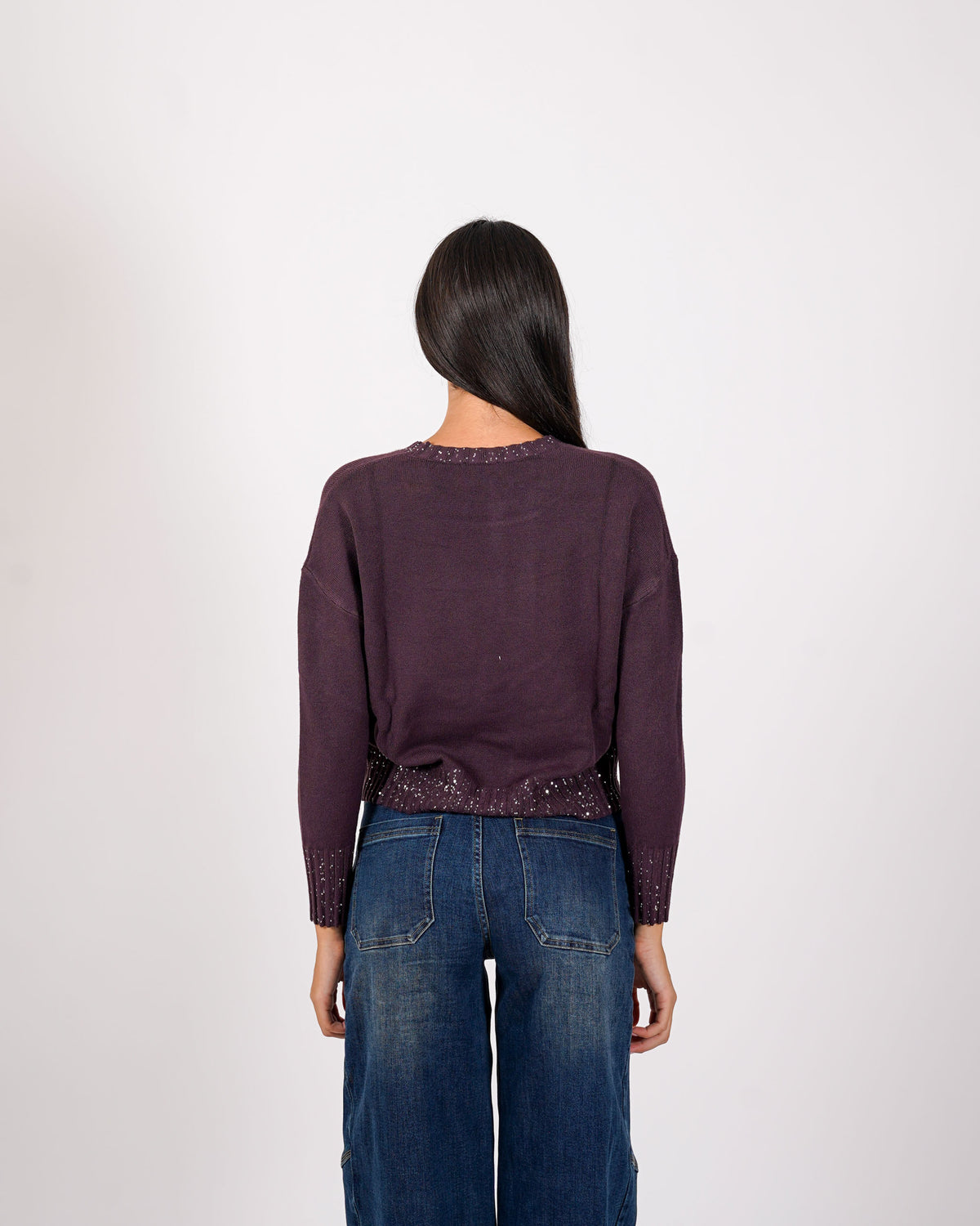 Maglia girocollo con dettagli in lurex - Sarda