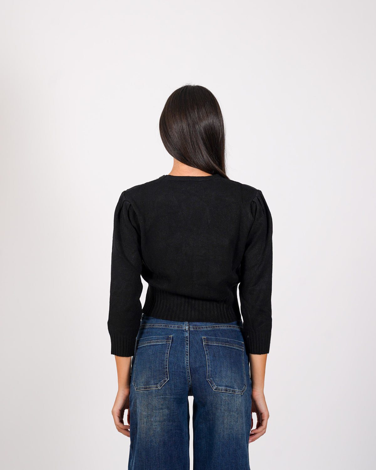 Cardigan in maglia con ricamo macramè - Sicula