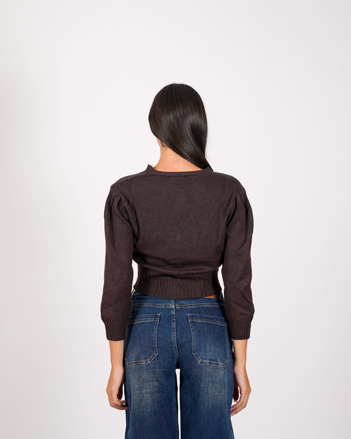 Cardigan in maglia con ricamo macramè - Sicula