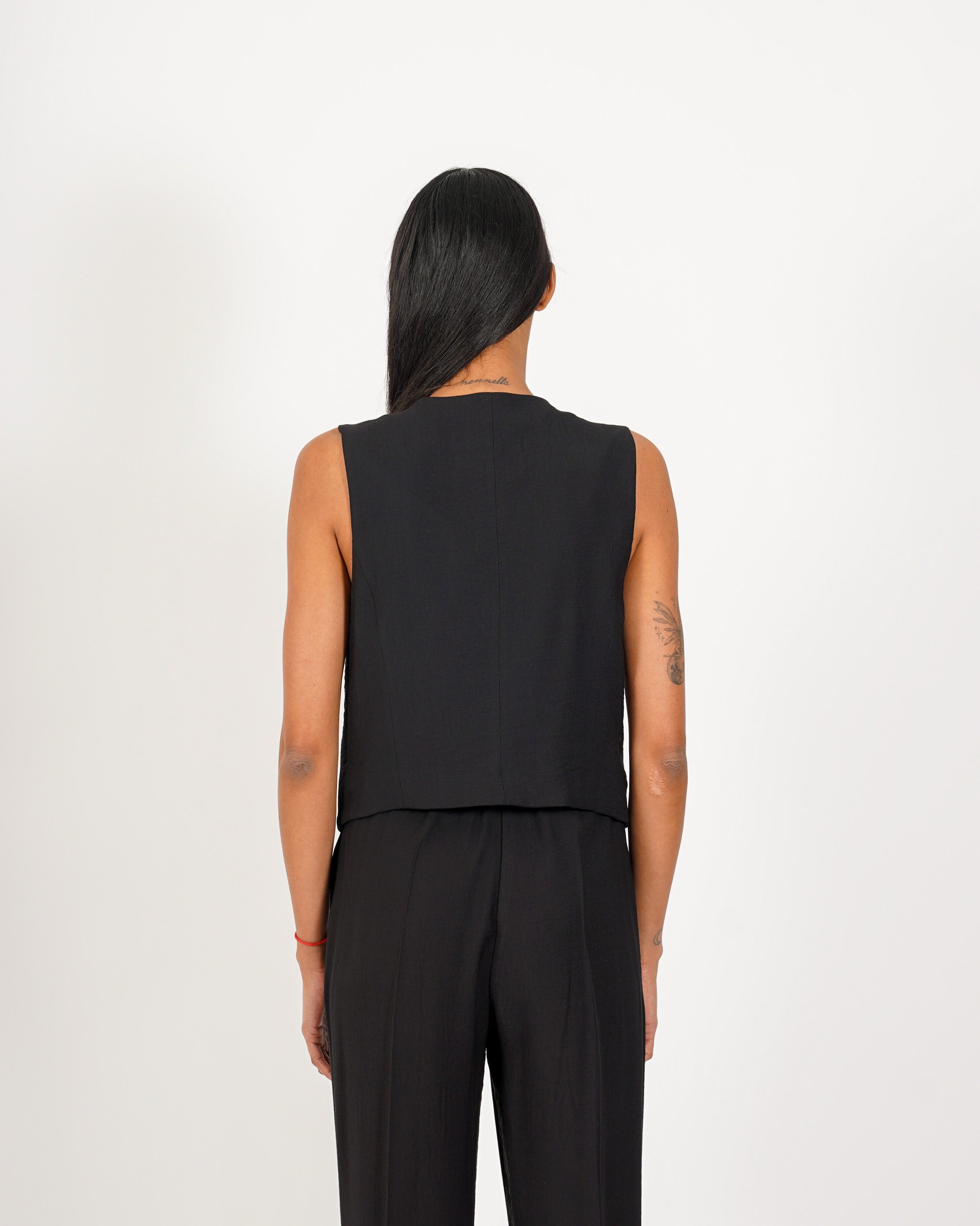 Coordinato gilet monopetto e pantaloni regular fit - Acandia