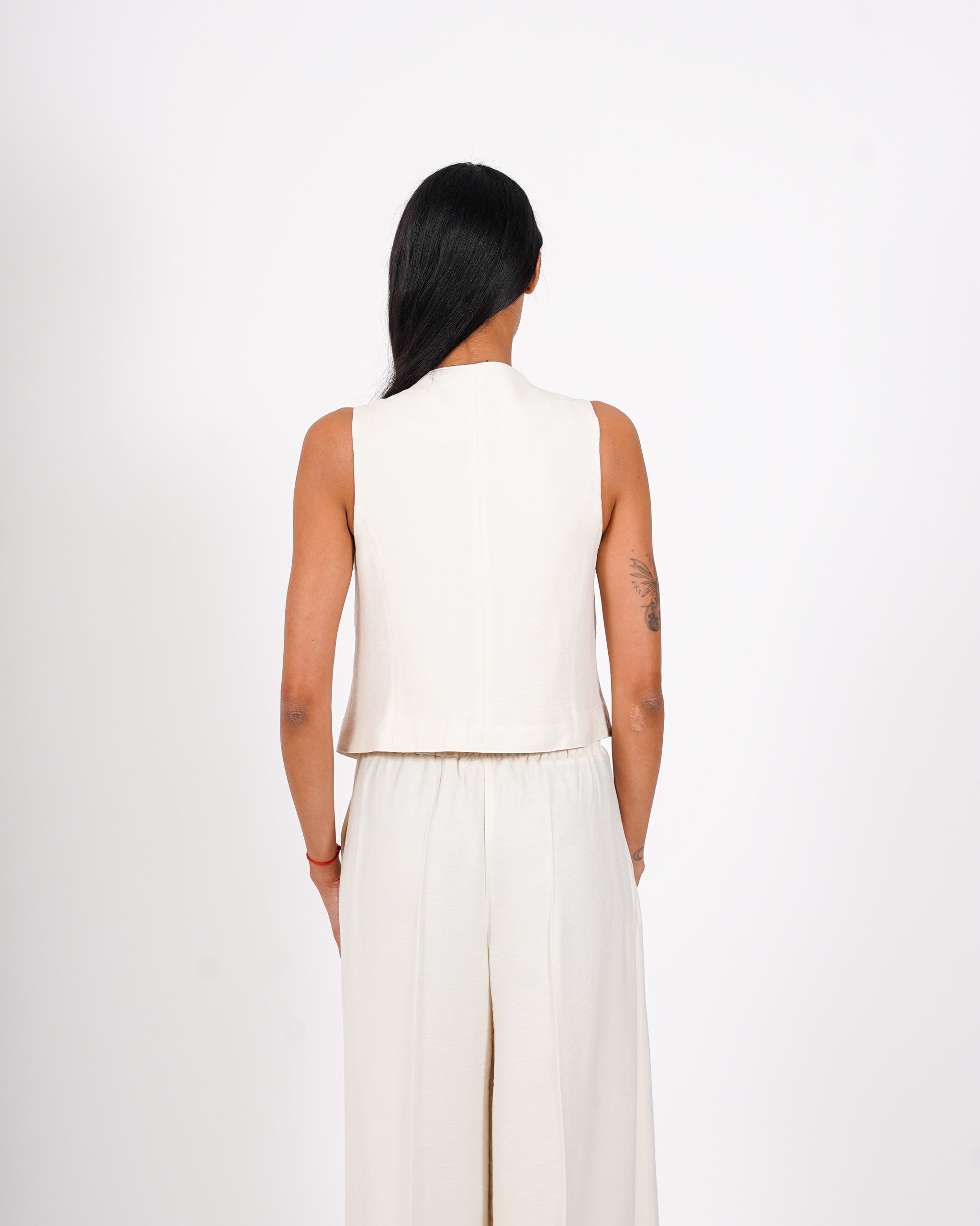 Coordinato gilet monopetto e pantalone regular fit - Calinda