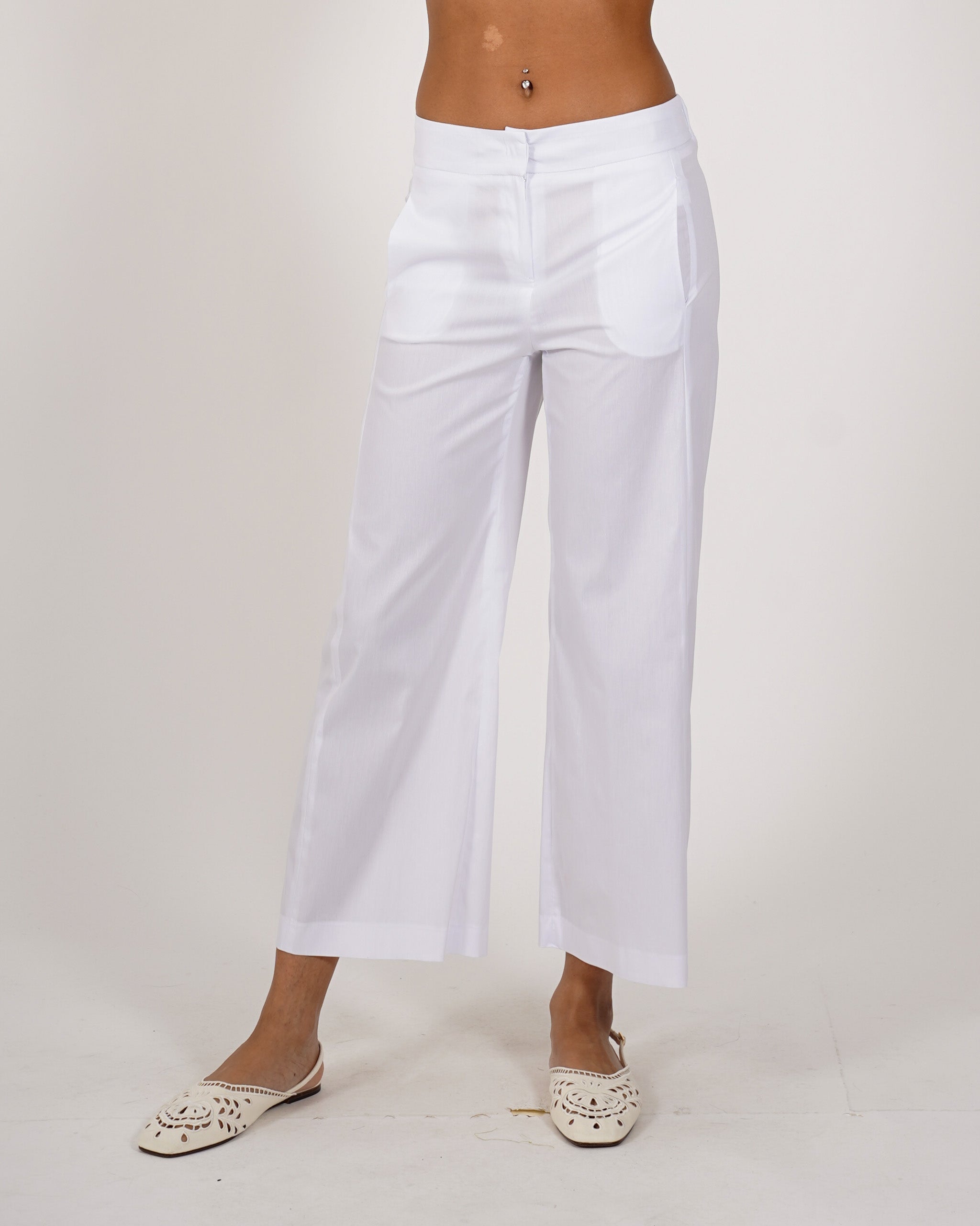 Pantaloni cropped in cotone - Manzano