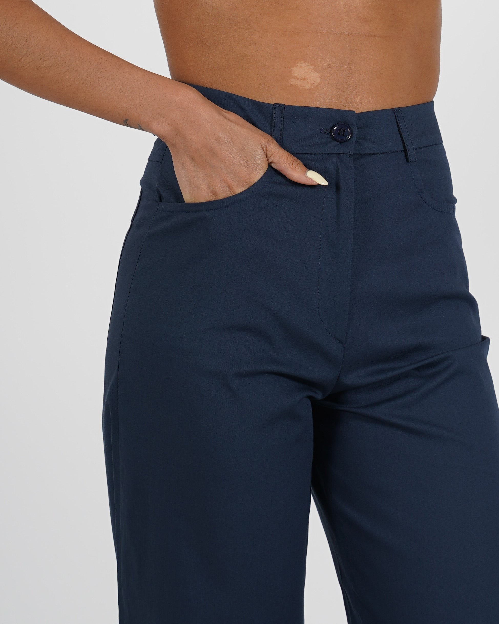Pantaloni cropped in in cotone - Umoya