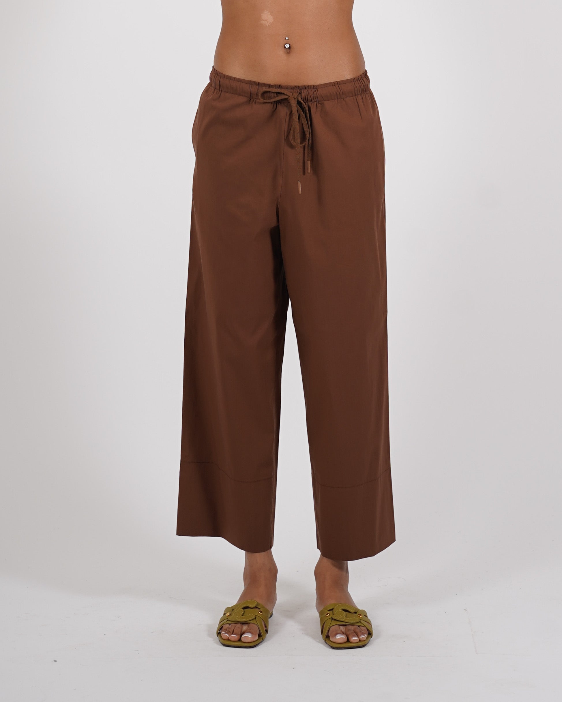 Pantaloni cropped in cotone regular fit - Roberta