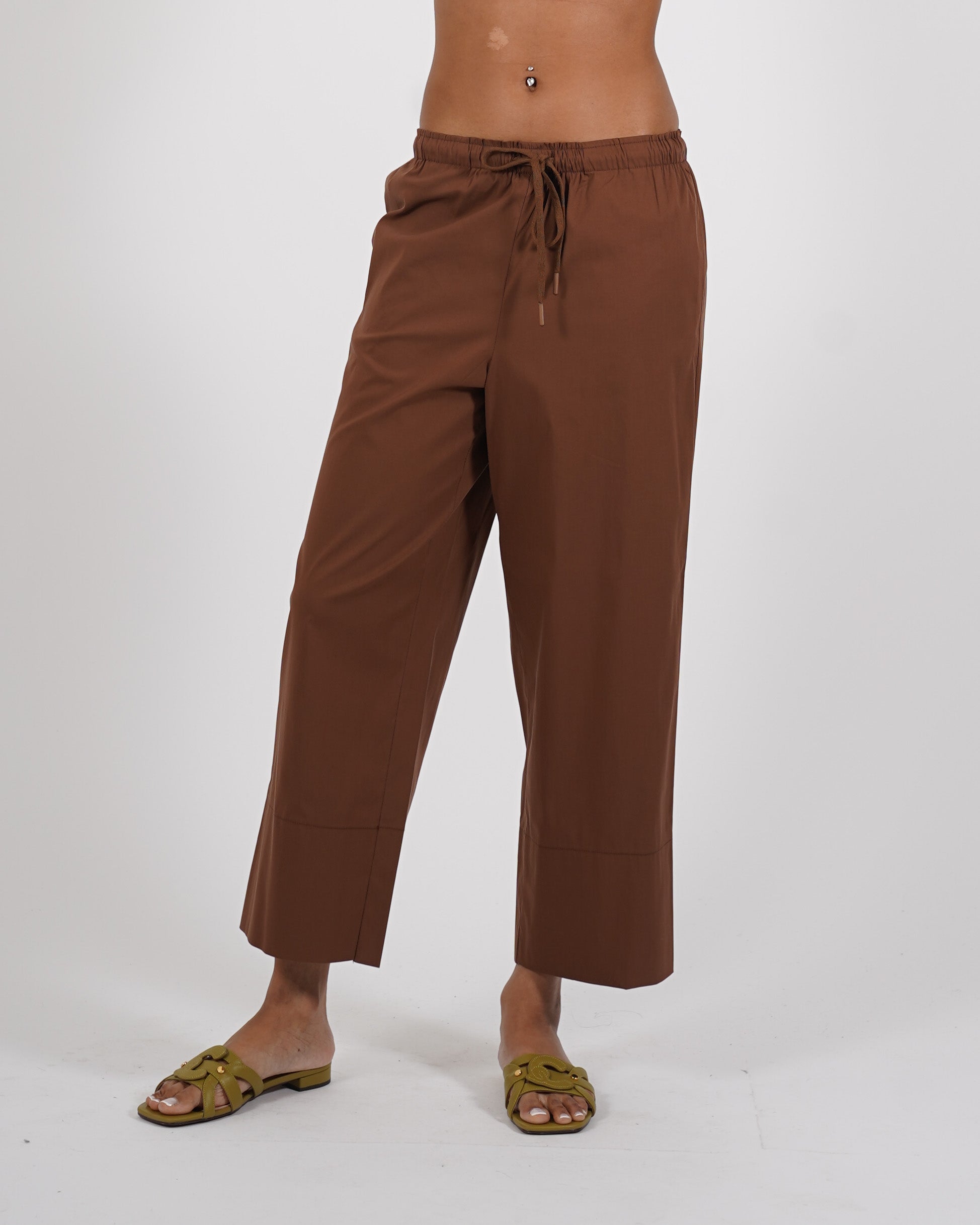 Pantaloni cropped in cotone regular fit - Roberta