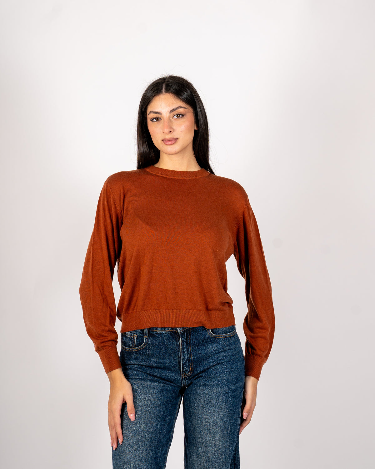 Maglia girocollo in mano merinos - Tayra