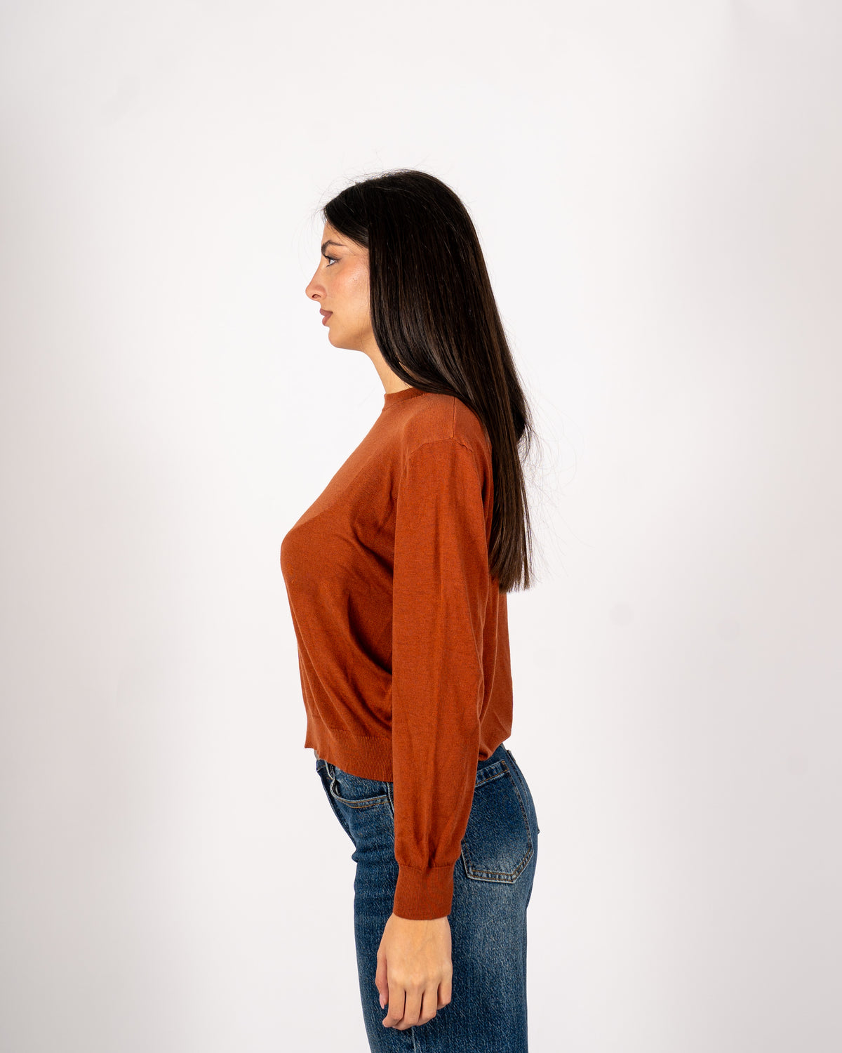 Maglia girocollo in mano merinos - Tayra
