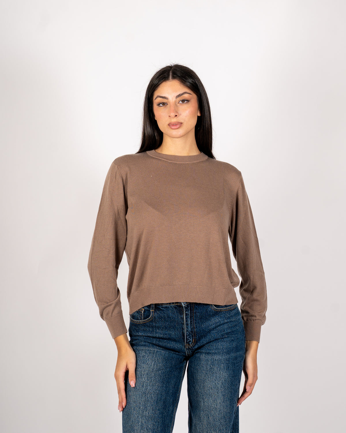 Maglia girocollo in mano merinos - Tayra