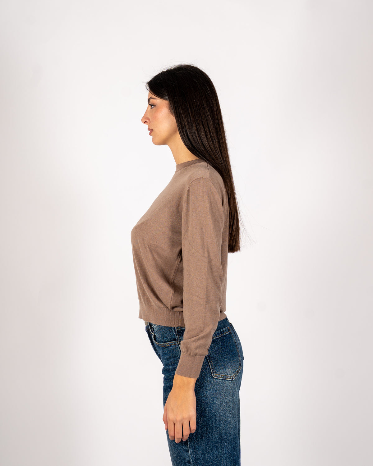Maglia girocollo in mano merinos - Tayra