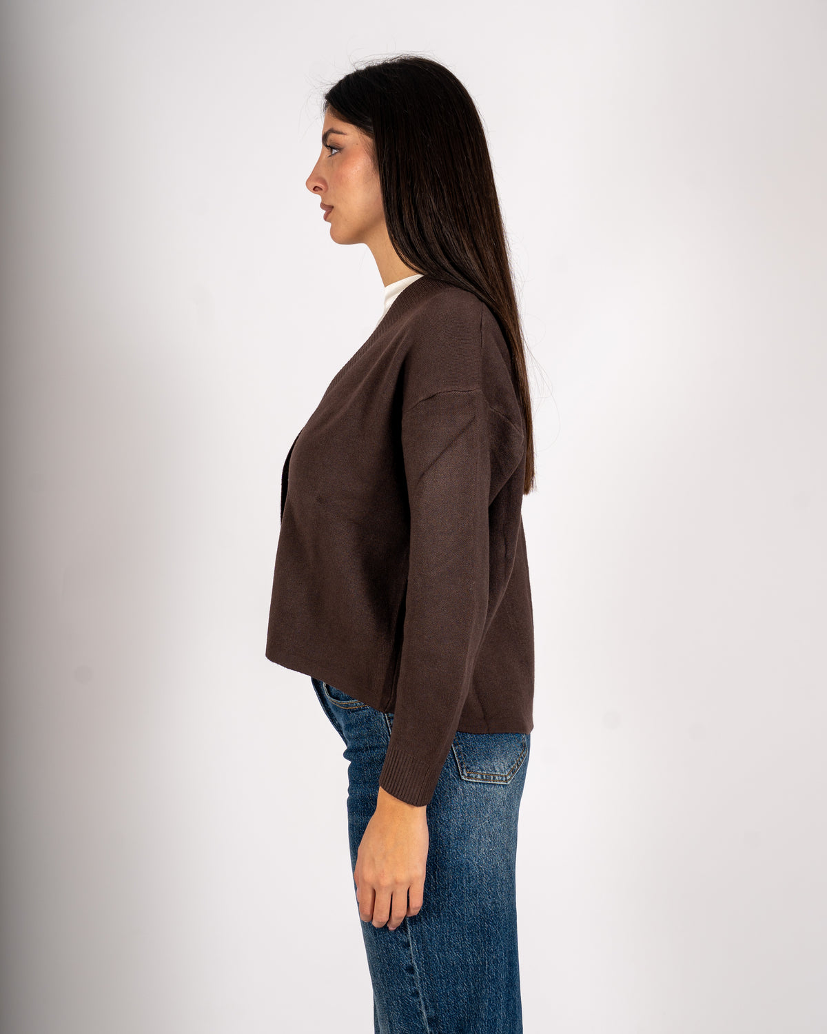 Cardigan in maglia con un bottone - Ilaria